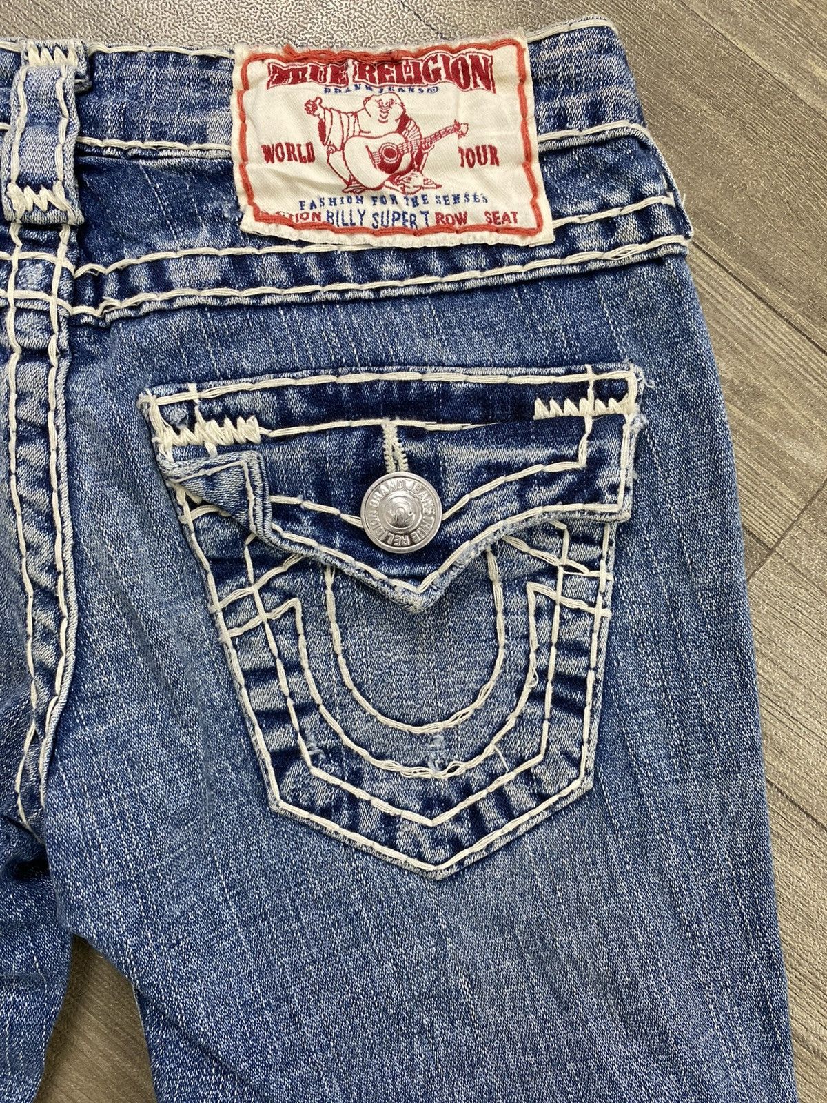 True Religion 2000s True Relligion Billy Super T Slim Straight Jeans Size US 26 / EU 42 - 13 Thumbnail