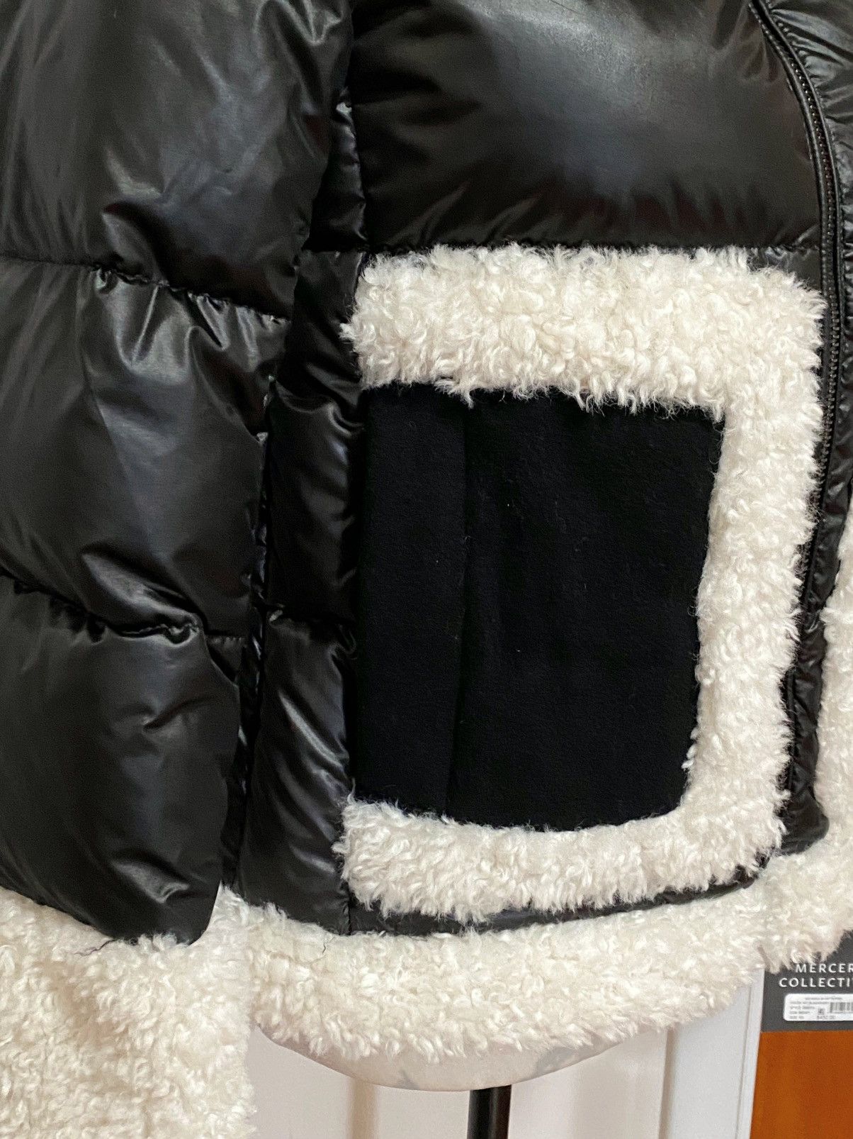 Mercer Collective Dana Mixed-Media Hooded Down Coat size XS