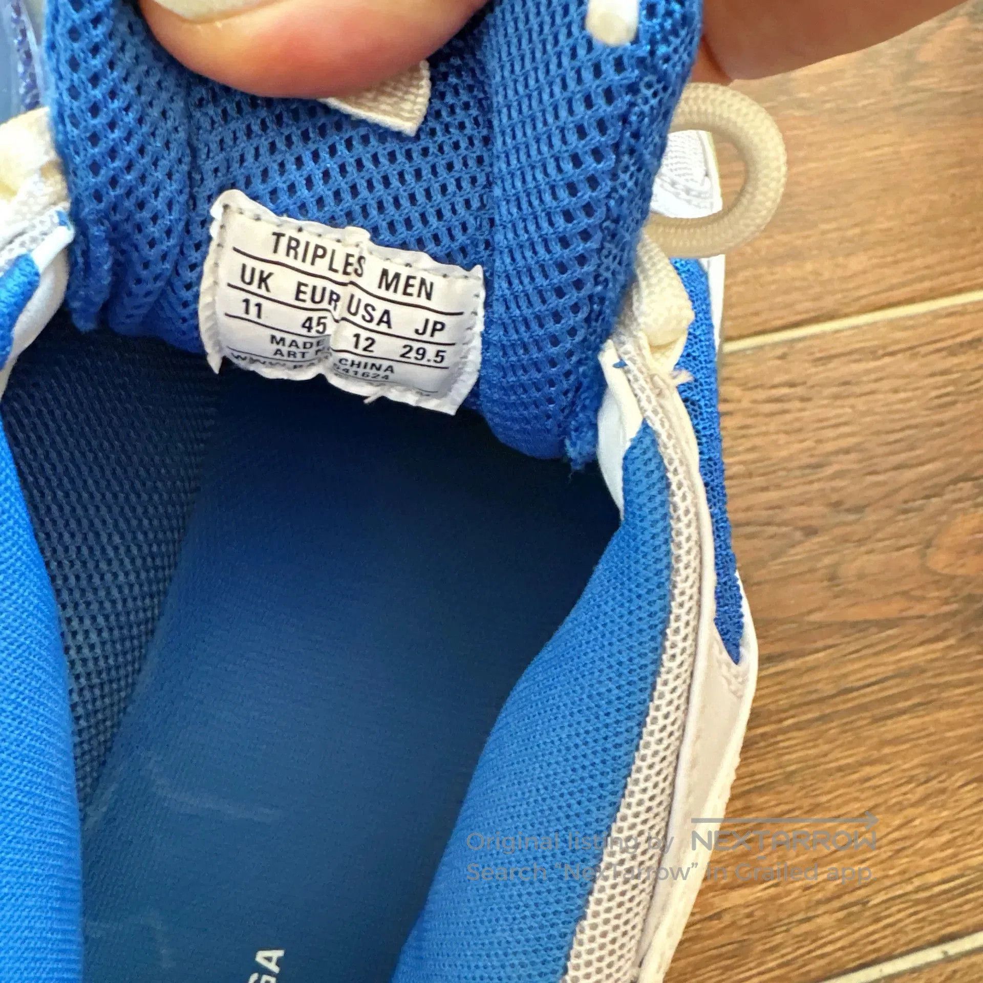 Balenciaga Balenciaga Triple S White Blue Sneakers. Size US 11 / EU 44 - 6 Thumbnail