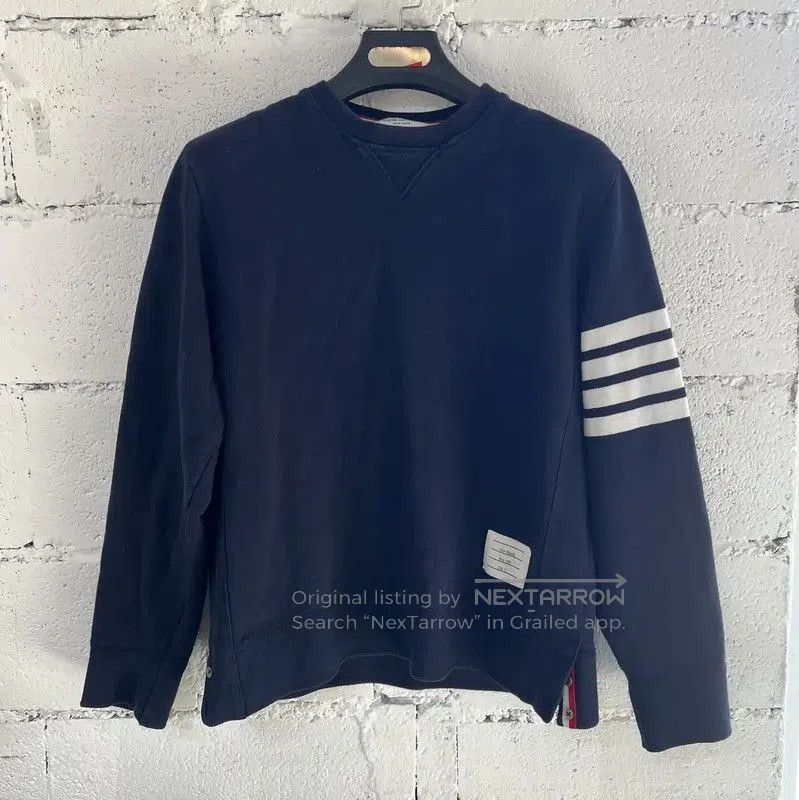 Thom Browne Thom Browne Navy Cotton Men's Sweatshirt . Size US M / EU 48-50 / 2 - 1 Thumbnail