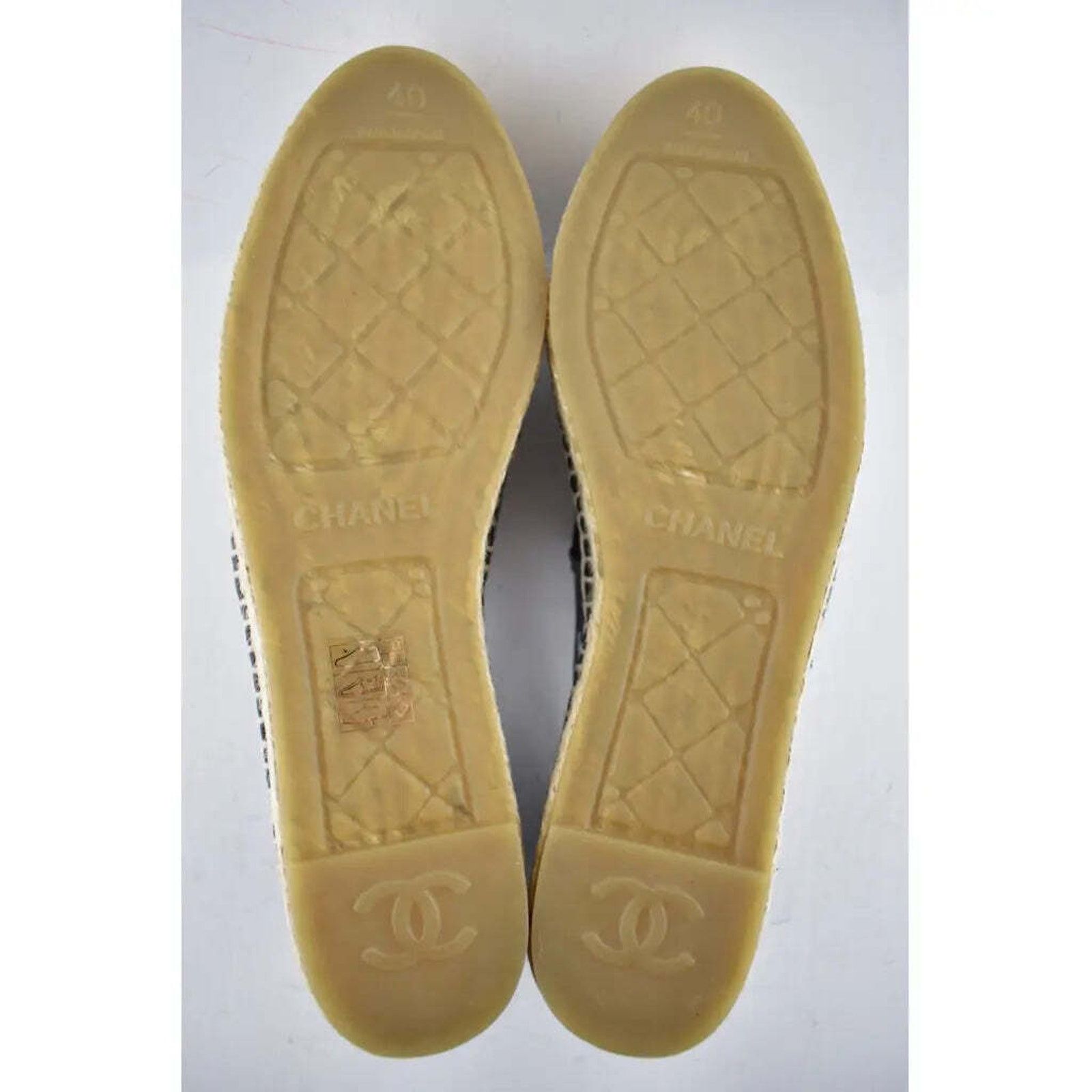 Chanel 19P Mesh CC Logo Classic Double Sole Espadrille Flat 40 Size US 10 / IT 40 - 8 Thumbnail