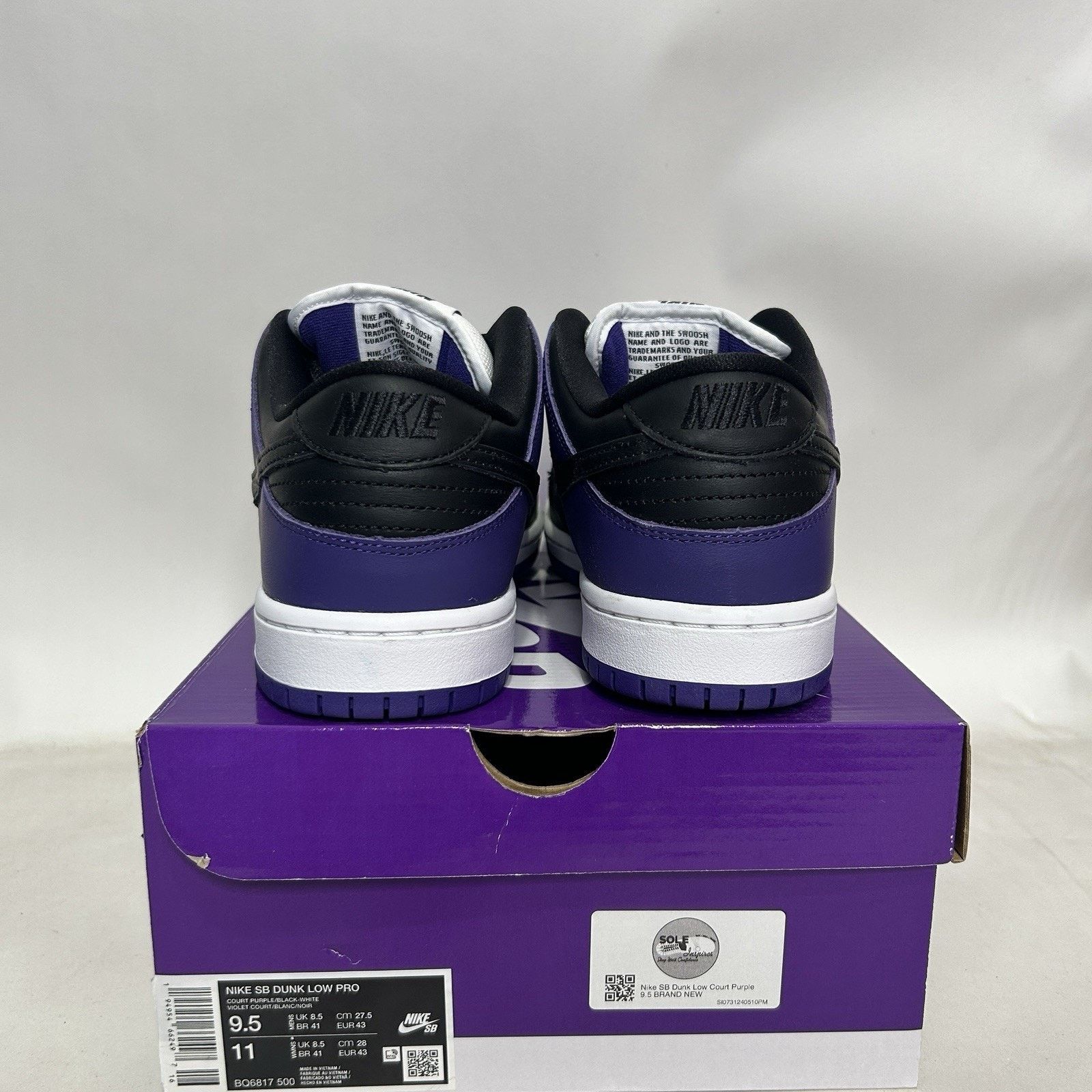 Nike Nike SB Dunk Low Pro “Court Purple” Size US 9.5 / EU 42-43 - 4 Thumbnail