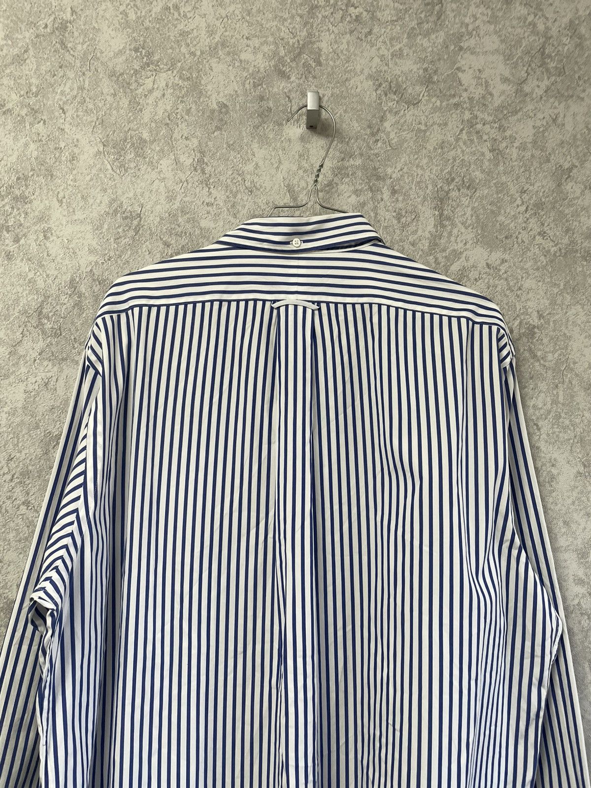 Polo Ralph Lauren Polo Ralph Lauren Striped White/Blue Basic Long Sleeve Shirt Size US XL / EU 56 / 4 - 16 Thumbnail