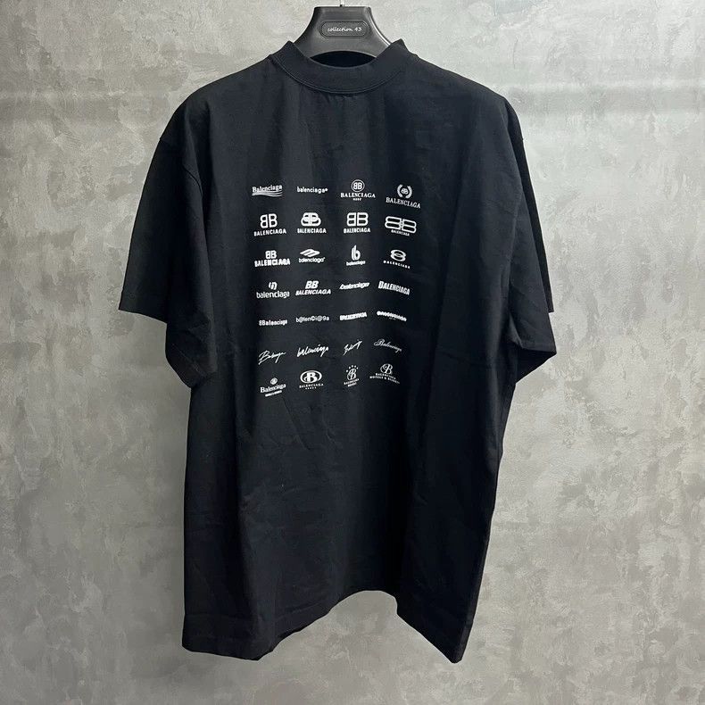 Balenciaga Balenciaga latest black letter logo printed loose short sle Size US M / EU 48-50 / 2 - 1 Thumbnail
