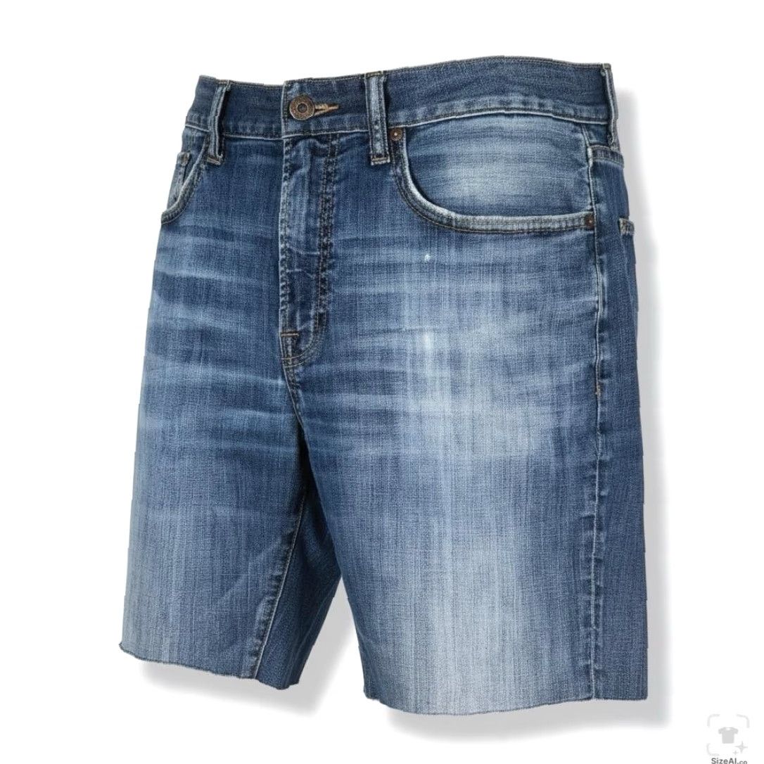 Lucky Brand Lucky Brand Bermuda Shorts Mens 34 Blue Slim Distressed Raw Hem Denim Pocket Pockets Casual Summer USA 121 Heritage Slim Mens Size US 34 / EU 50 - 5 Thumbnail
