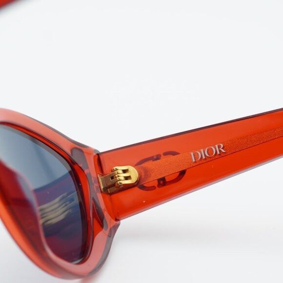 Dior Dior DIORGLOW B1I 35B0 Sunglasses Red Cat Eye Frame Size ONE SIZE - 4 Thumbnail