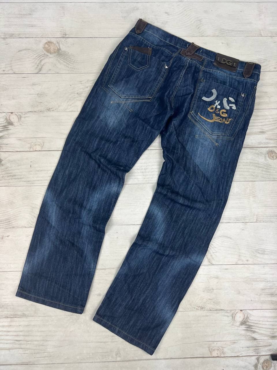 Vintage Dolce Gabbana Big Logo Denim Jeans Baggy DG Y2K 90s