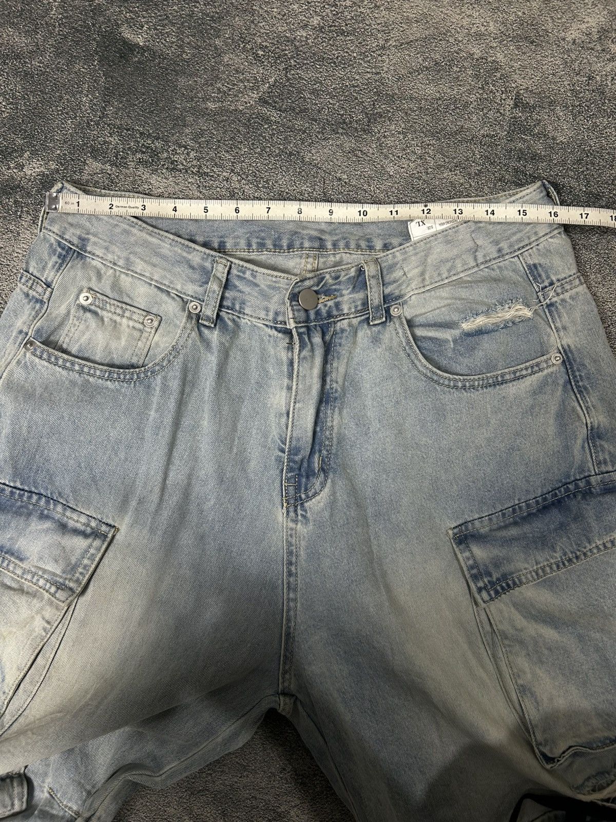 Japanese Brand Y2k Chaorenebang buggy Cargo Multi Pocket Jeans Size US 32 / EU 48 - 9 Thumbnail