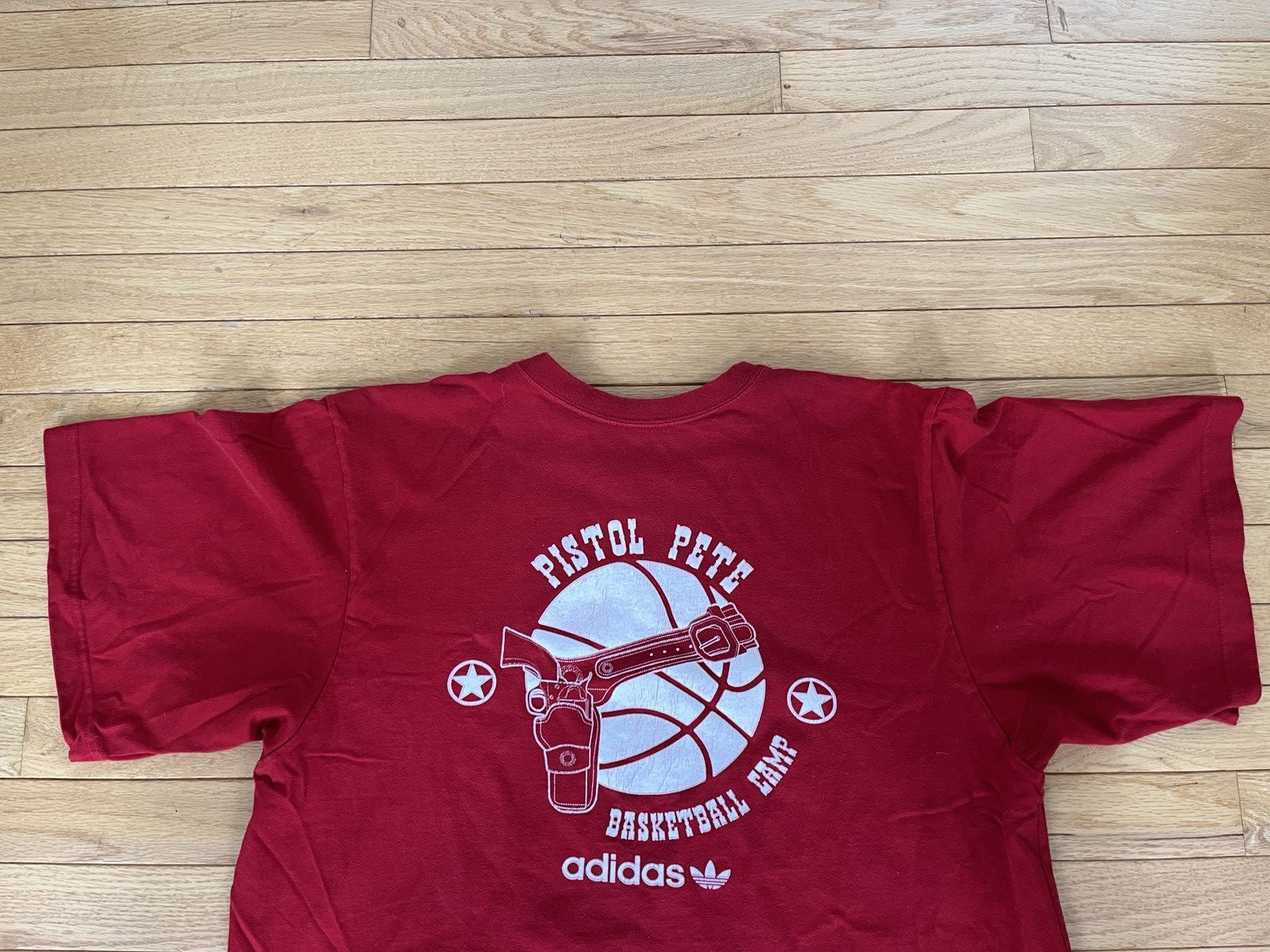 Adidas Vintage Vintage Adidas Pistol Pete Basketball Camp t shirt size med Grailed