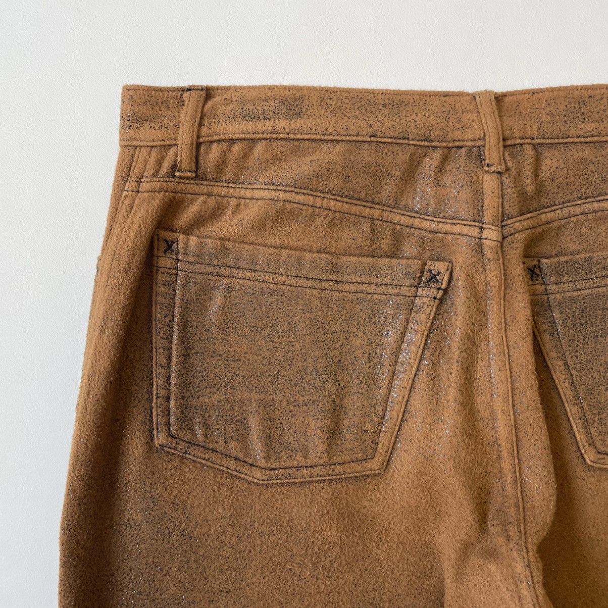 Maison Margiela Early 2000s Cracked Leather Effect Utility Trousers Size US 34 / EU 50 - 17 Thumbnail