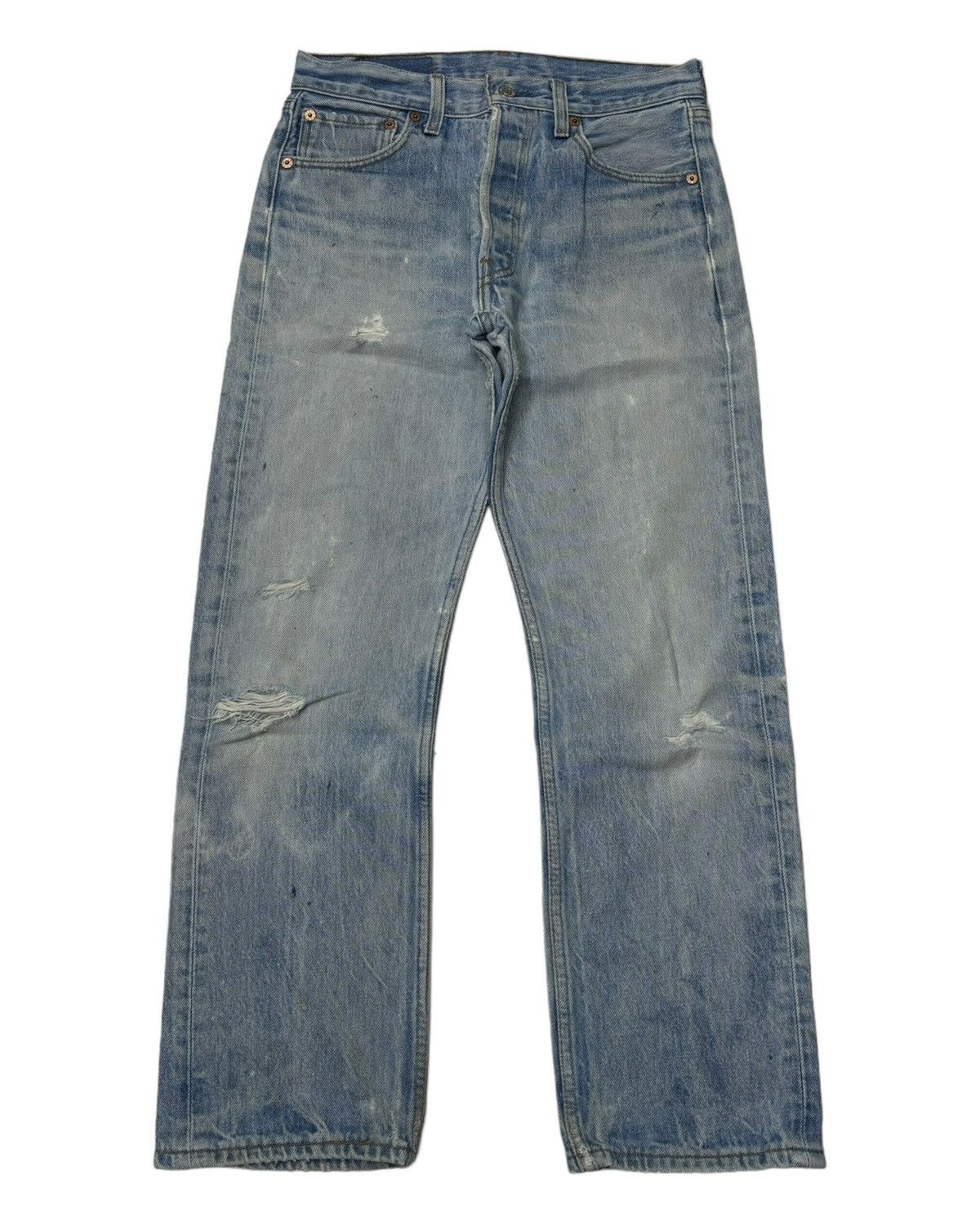 Levi's VINTAGE LEVIS 501xx STONE WASH BAGGY DISTRESS DENIM JEANS Size 29" - 5 Thumbnail