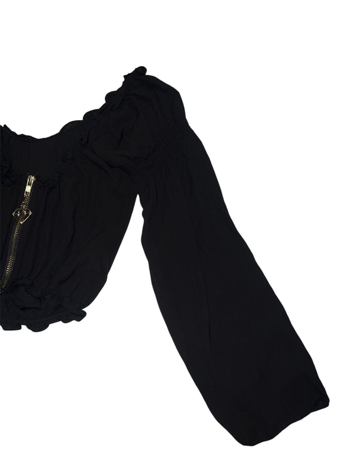 Japanese Brand D.i.a gyaru ruffle cropped blouse 🖤 Size ONE SIZE - 5 Thumbnail