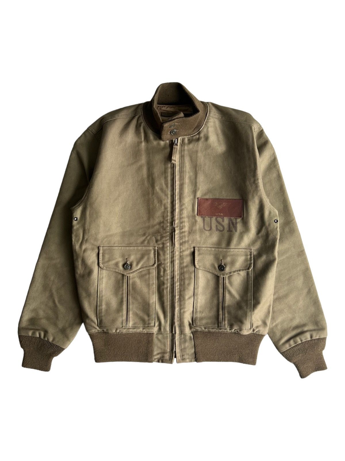 Buzz Rickson's 1930s USN Type 37J1 Aviator Spring Flying Jacket Bronson MFG Size US M / EU 48-50 / 2 - 3 Thumbnail