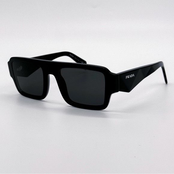 Prada NEW PRADA SPR A05 16K08Z SQUARE BLACK PRA05S 16K08Z UNISEX P Size ONE SIZE - 4 Thumbnail
