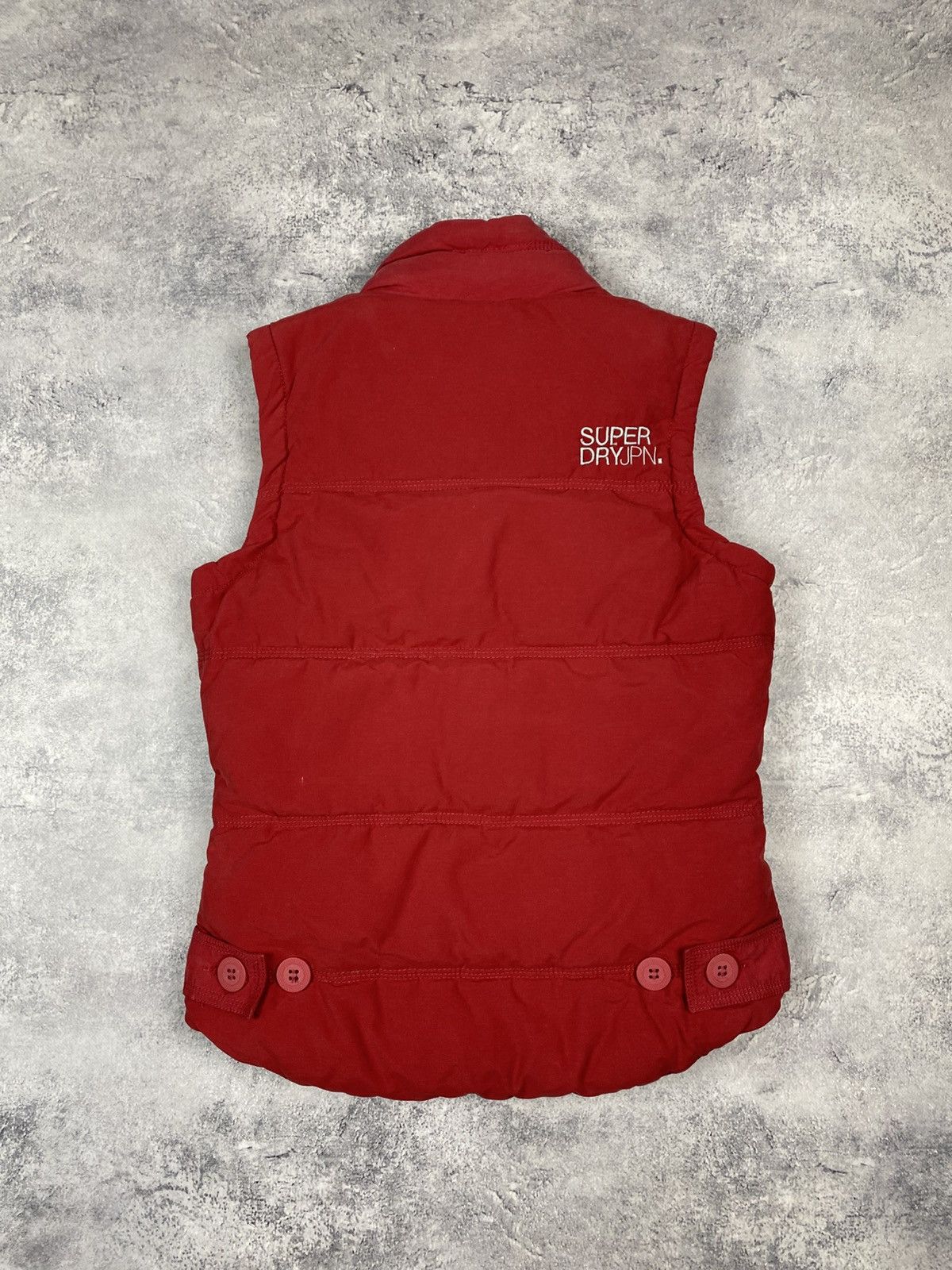 Superdry Superdry Academy Vest Red Cotton Blend Feather Down Gilet Size S / US 4 / IT 40 - 11 Thumbnail