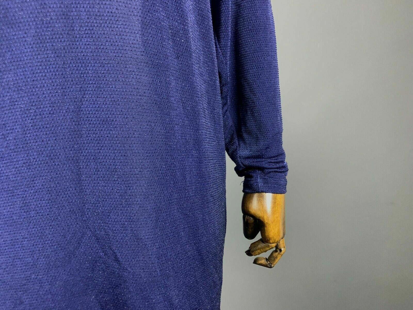 Gianni Valentino Ladies Ganni Blue Long Sleeve V-Neck A-Line Dress Size XS Size XS / US 0-2 / IT 36-38 - 4 Thumbnail