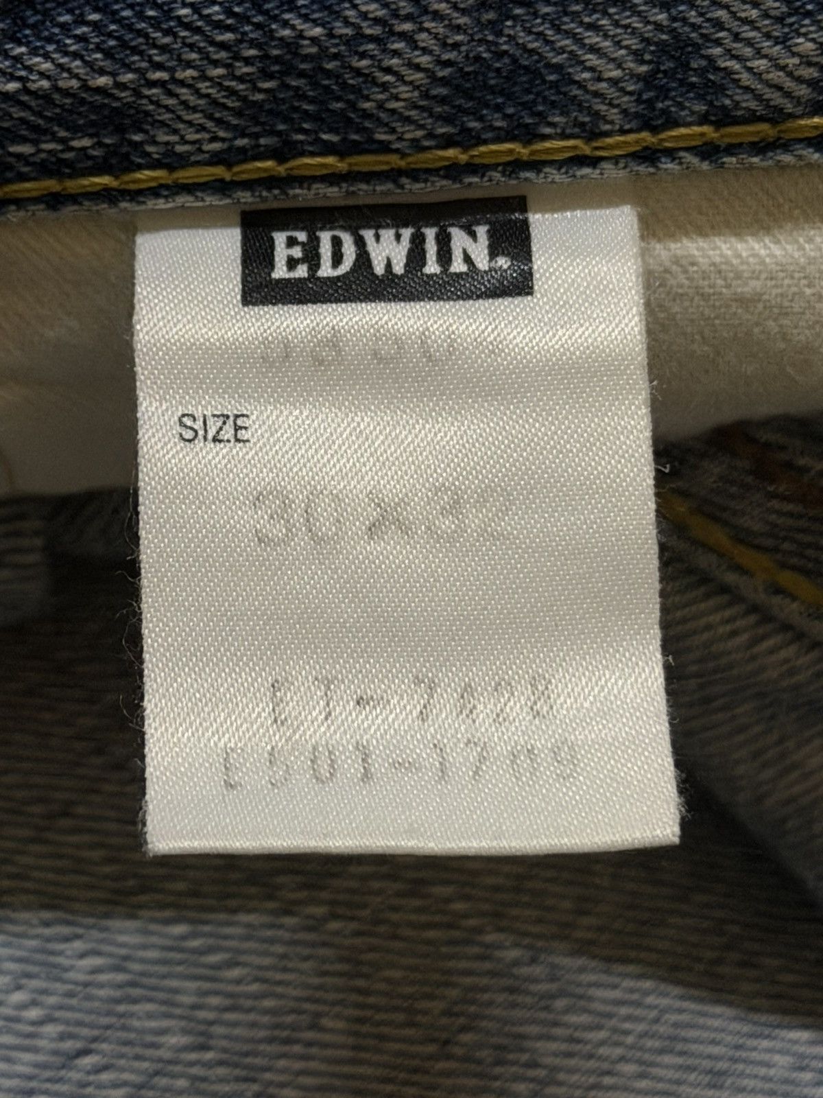 Edwin Vintage 90s Edwin 504 Blue Faded Wash Distress Wide Leg Size US 31 - 7 Thumbnail