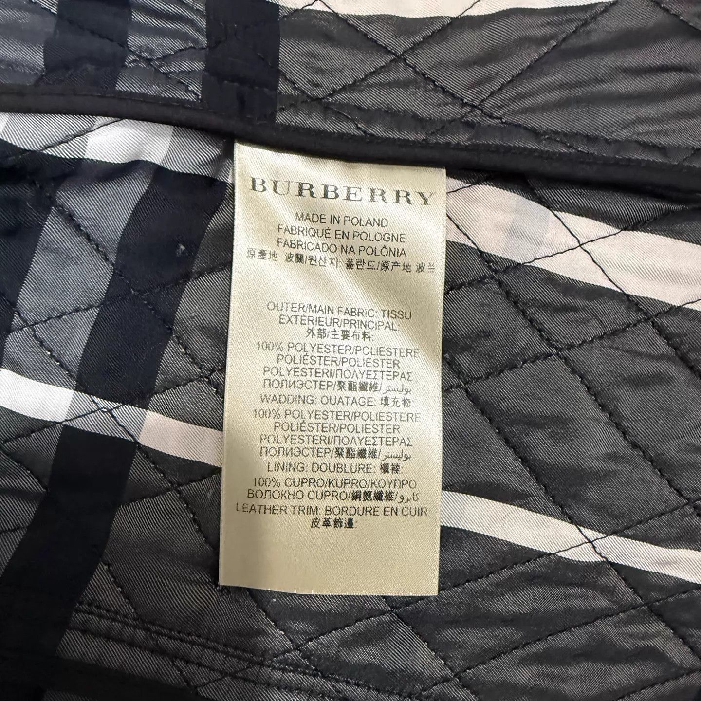 Burberry Burberry Black Quilted Check Jacket UK10 99 New Size M / US 6-8 / IT 42-44 - 5 Thumbnail