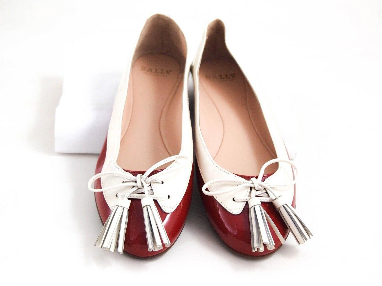 Bally Bally Grune Flats Red White Patent Leather EU 35 US 4.5 Size US 4.5 / IT 34.5 - 3 Thumbnail