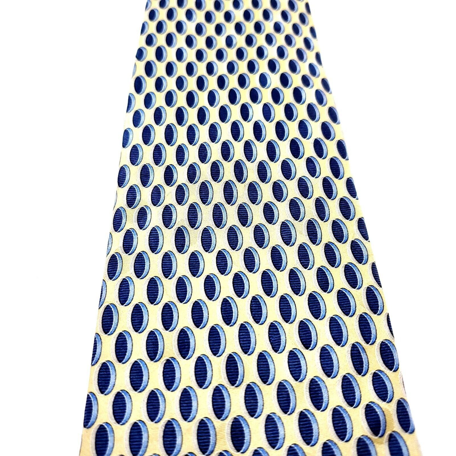 Stafford Stafford Essentials Yellow Silk Tie Woven Geometric Size ONE SIZE - 2 Thumbnail