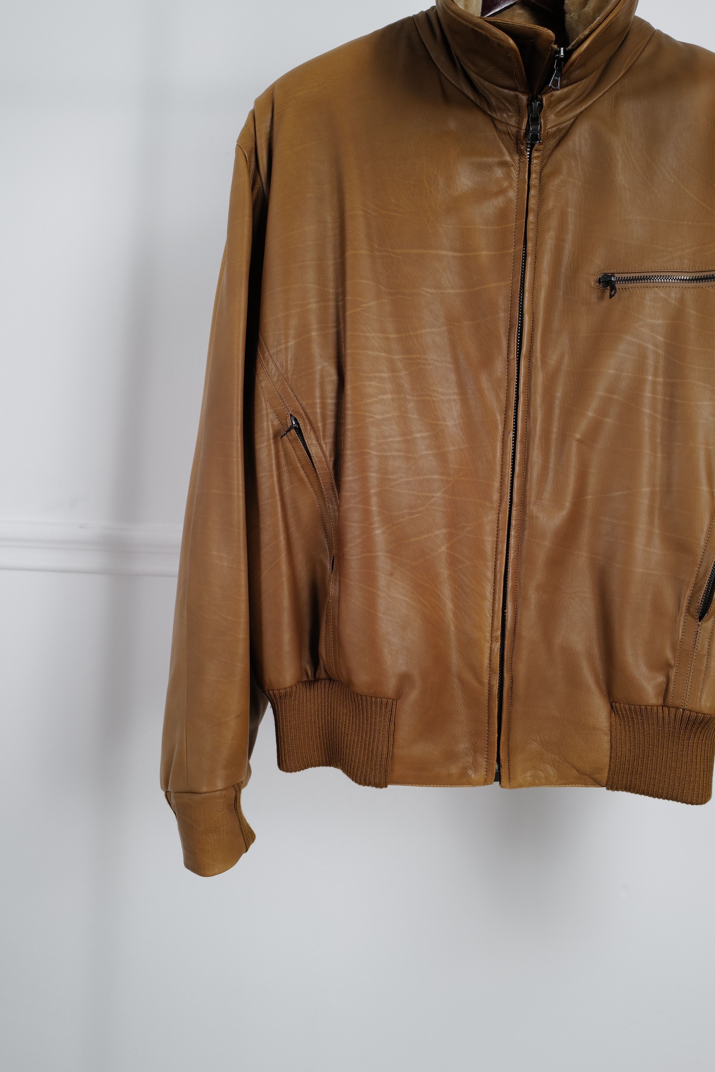 Kiton KITON LEATHER JACKET Size US XL / EU 56 / 4 - 24 Thumbnail