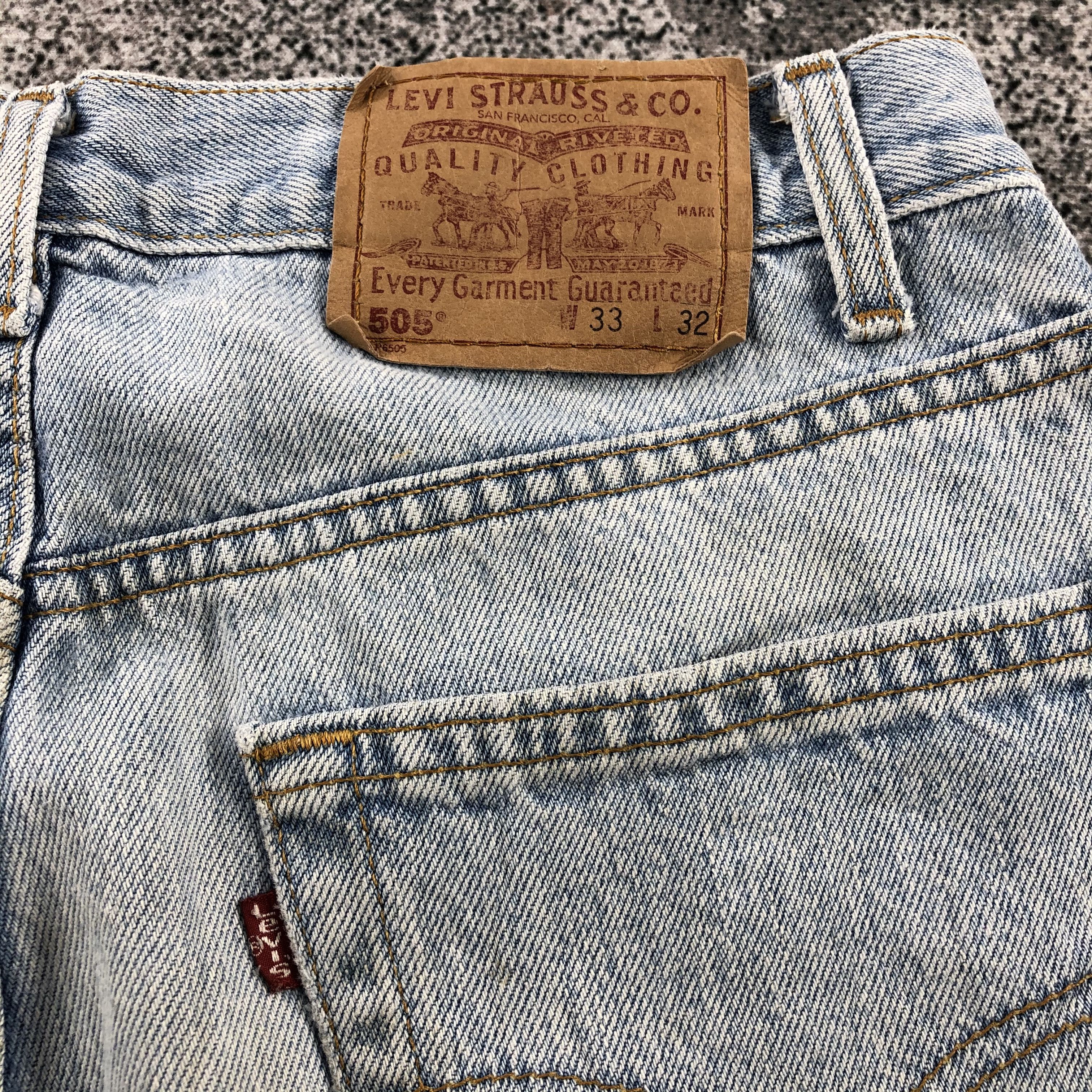 Levi's Vintage Levis 505 Jeans Faded Blue Medium Wash KJ562 Size US 31 - 5 Thumbnail