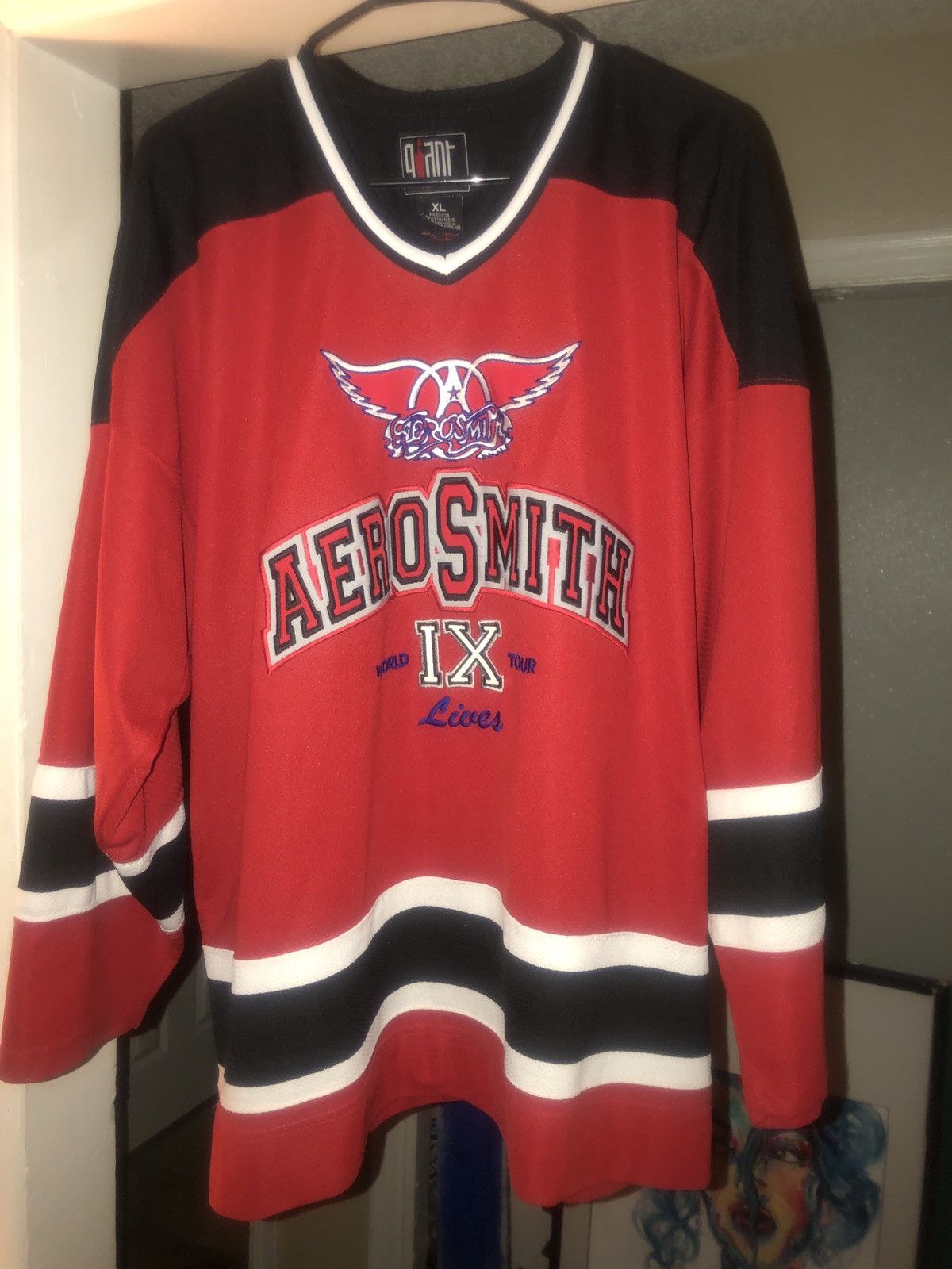 image of Band Tees Vintage Tour Jersey in Red, Men's (Size XL)