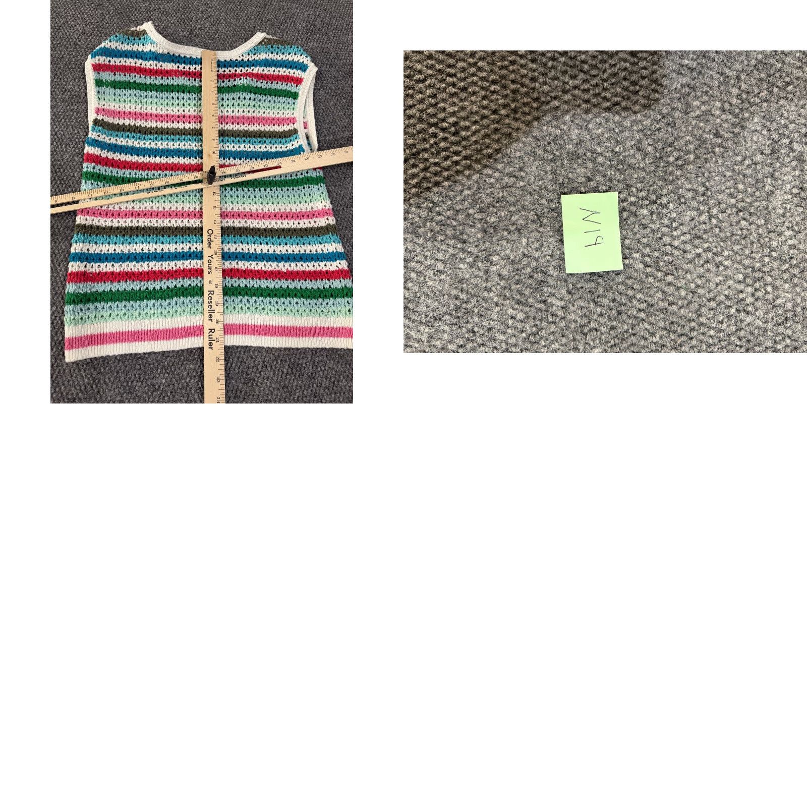Talbots Talbots Vest Sweater Womens Small Multicolor Striped Crochet Knit Sleeveless Top Size S / US 4 / IT 40 - 8 Thumbnail