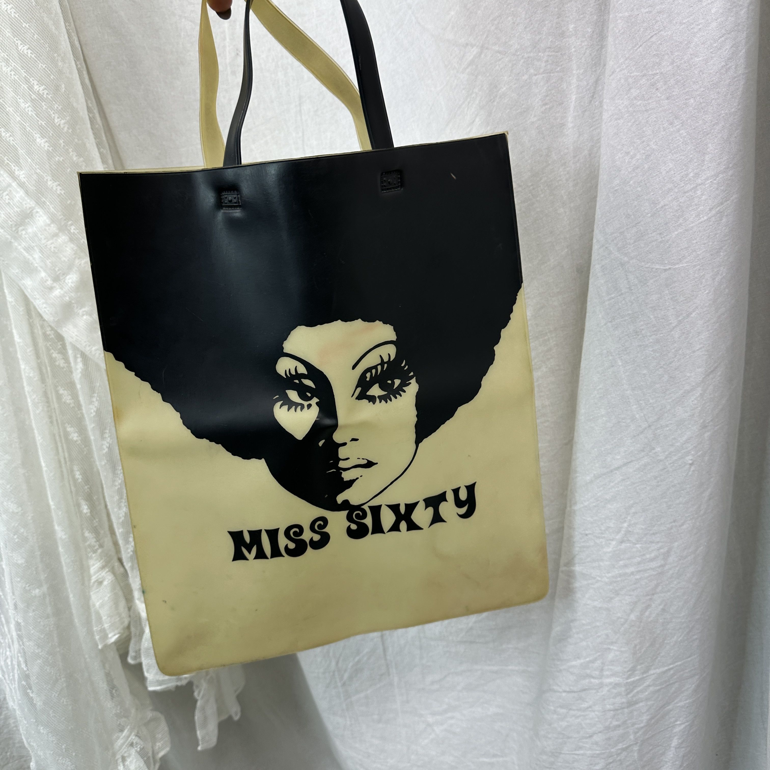 Miss Sixty Vintage Miss Sixty Fake Skin Printed Graphic Face Bag 00s Size ONE SIZE - 6 Thumbnail