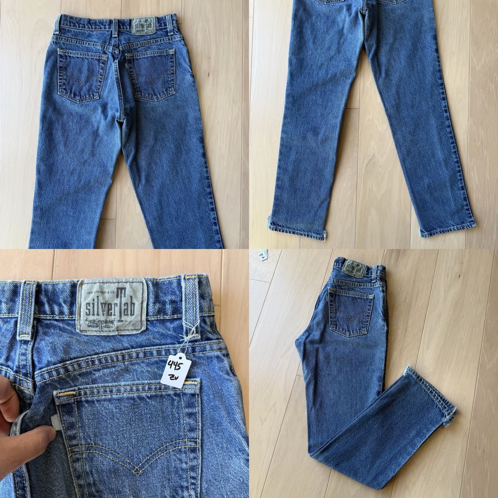 Levi's VINTAGE Levi's Silvertab Jeans 28 Blue Medium Wash 90s Lowcut Streetwear Skater Size 28" / US 6 / IT 42 - 8 Thumbnail