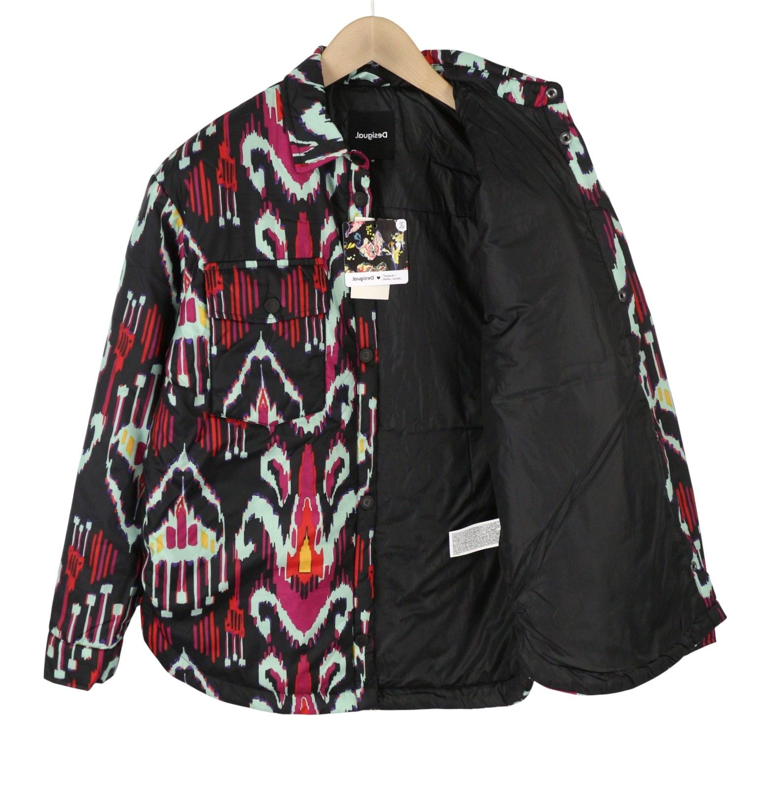 Desigual ELIOT M Colourful Abstract Print Padded Jacket 88467 Size M / US 6-8 / IT 42-44 - 4 Thumbnail