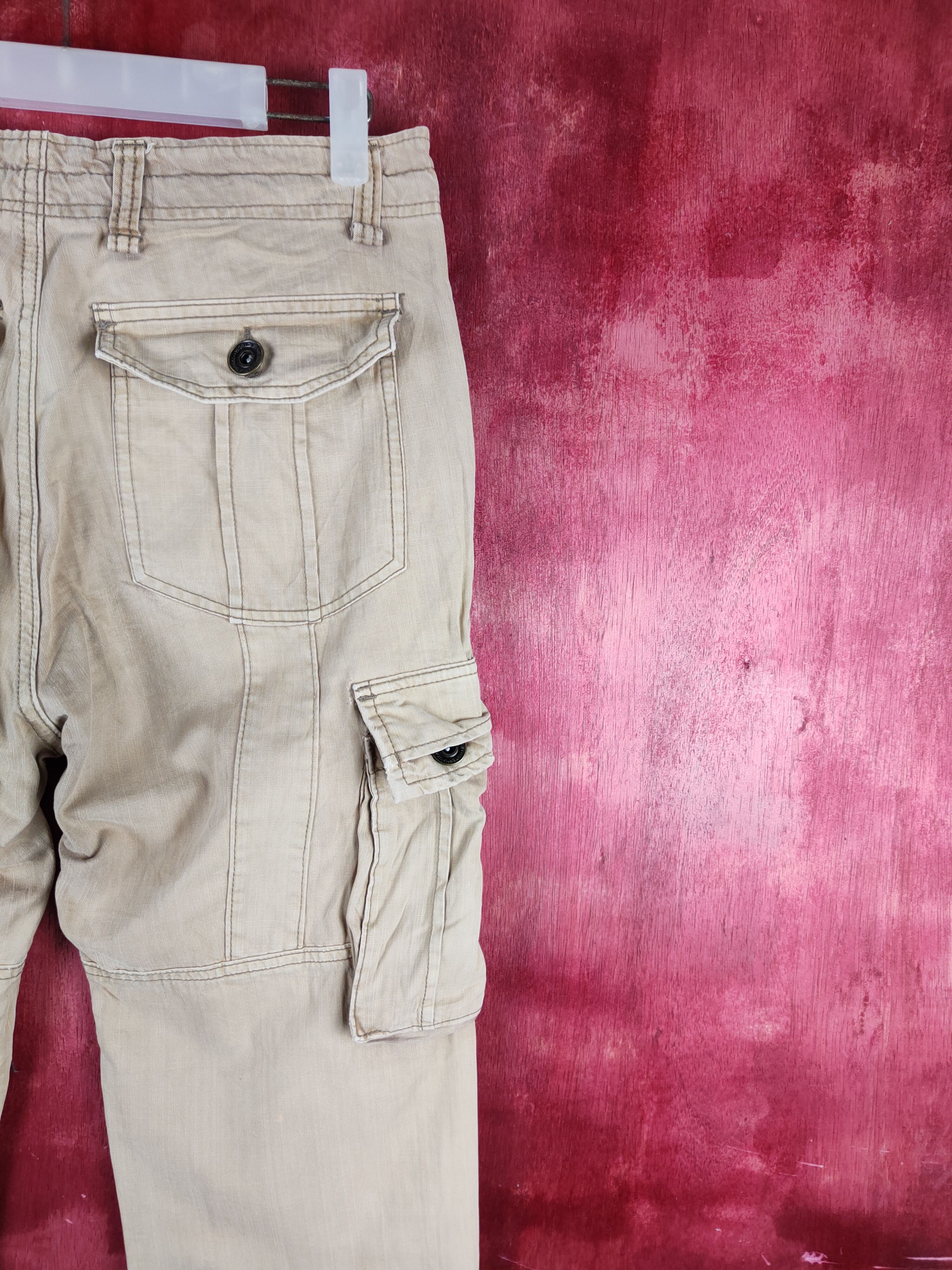 Japanese Brand Ikka Brown Multipocket Tactical Cargo Pants #S2227 Size US 31 - 10 Thumbnail