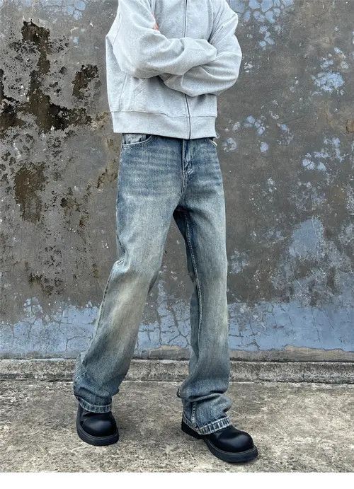Japanese Brand × Jean Vintage washed distressed straight bootcut jeans Size US 32 / EU 48 - 3 Thumbnail