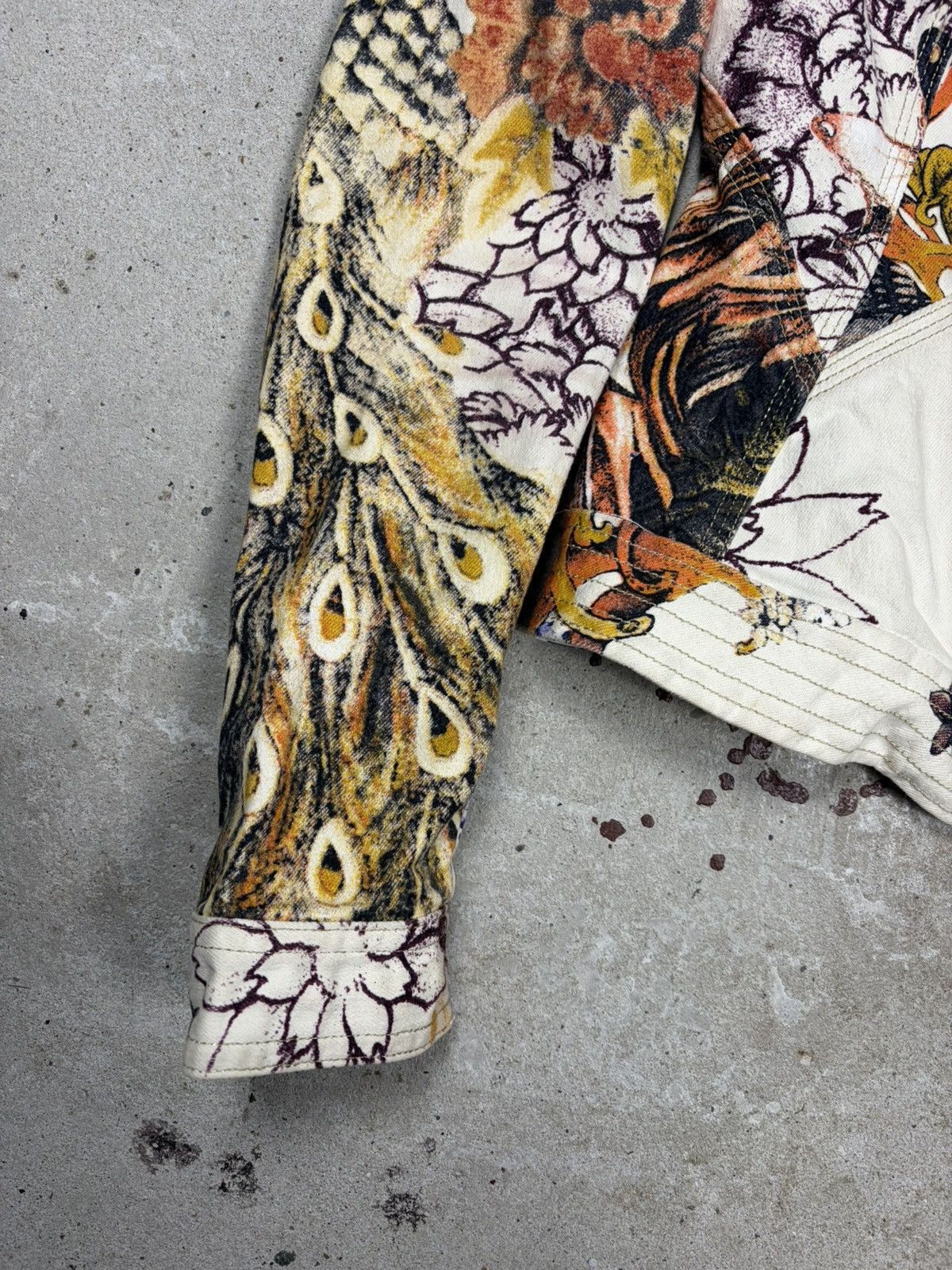Just Cavalli 2000s Just Cavalli Roberto Multi Print Jeans Jacket Denim Size XS / US 0-2 / IT 36-38 - 3 Thumbnail