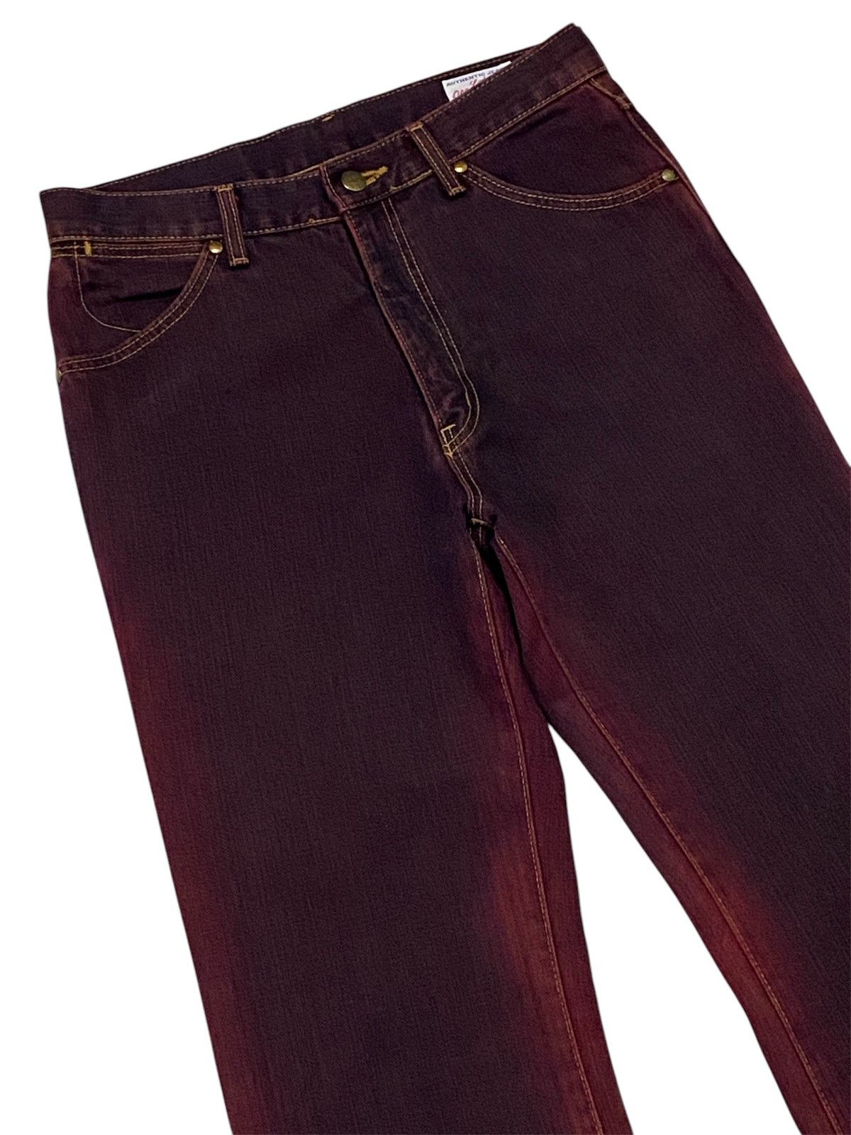 Hysteric Glamour × Japanese Brand × Wrangler 💃Wrangler Classic Red Smoke Flare Jeans Size 29" - 4 Thumbnail