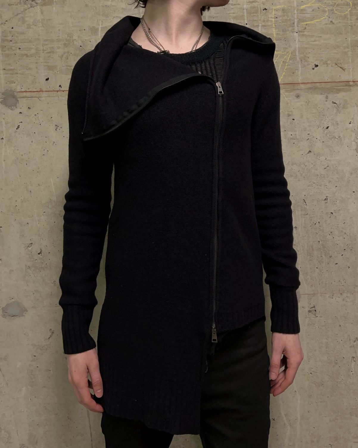 MD75 MD75 Cowl Neck Asymmetrical Zip Up Hoodie Size US S / EU 44-46 / 1 - 2 Thumbnail