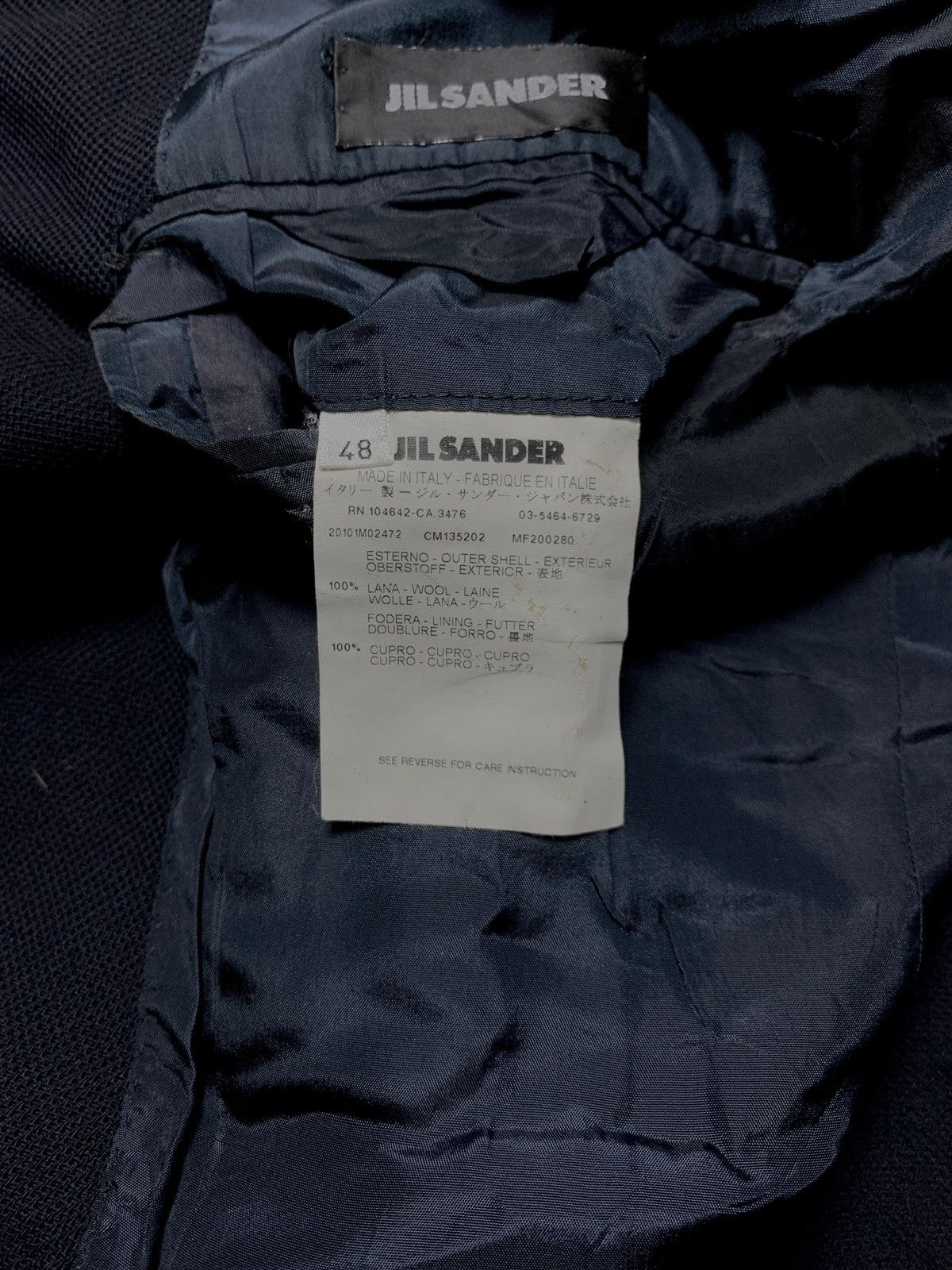 Jil Sander 2000s Wool Textured Blazer Size 48S - 9 Thumbnail