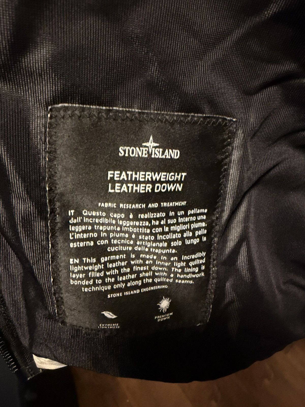 Stone Island Stone island featherweight leather down Size US XL / EU 56 / 4 - 8 Thumbnail