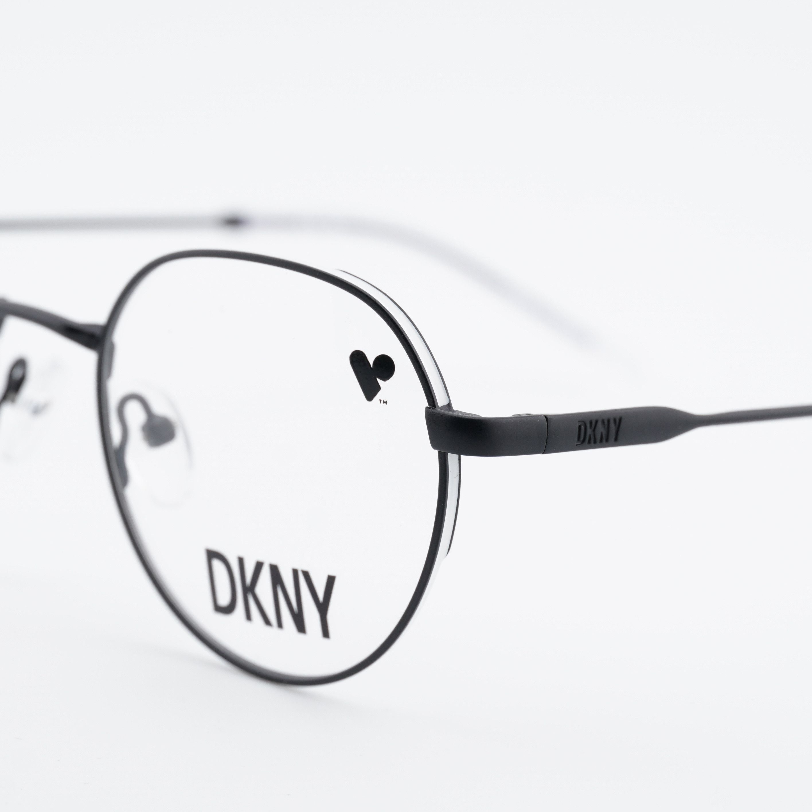 DKNY DKNY DK1032 001 Eyeglasses Matte Black 48mm Round Frame Size ONE SIZE - 2 Thumbnail
