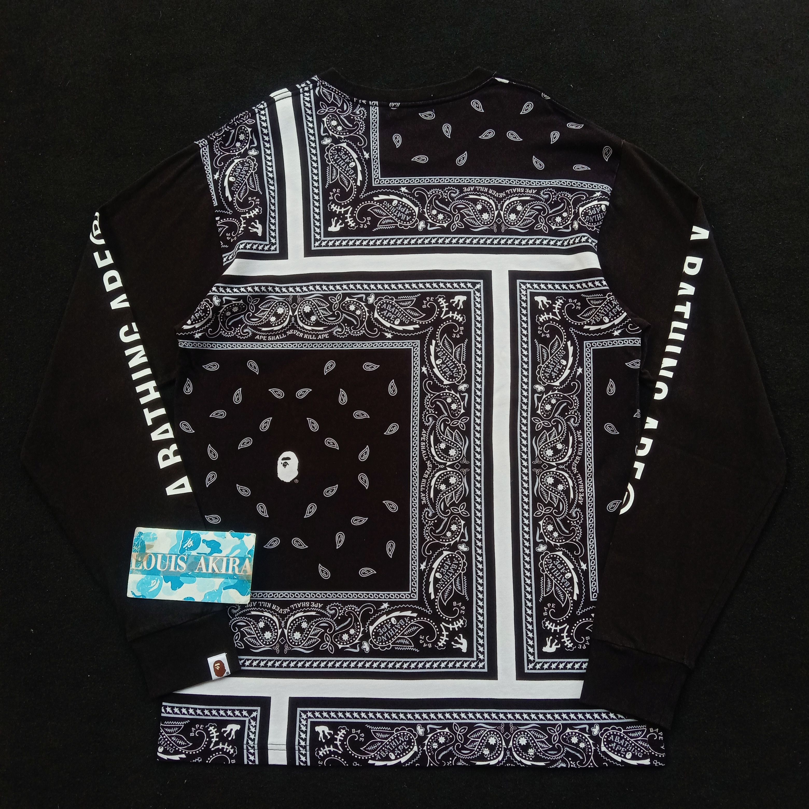 Bape Bandana Print L/S Tee (2020) Size US XL / EU 56 / 4 - 4 Thumbnail