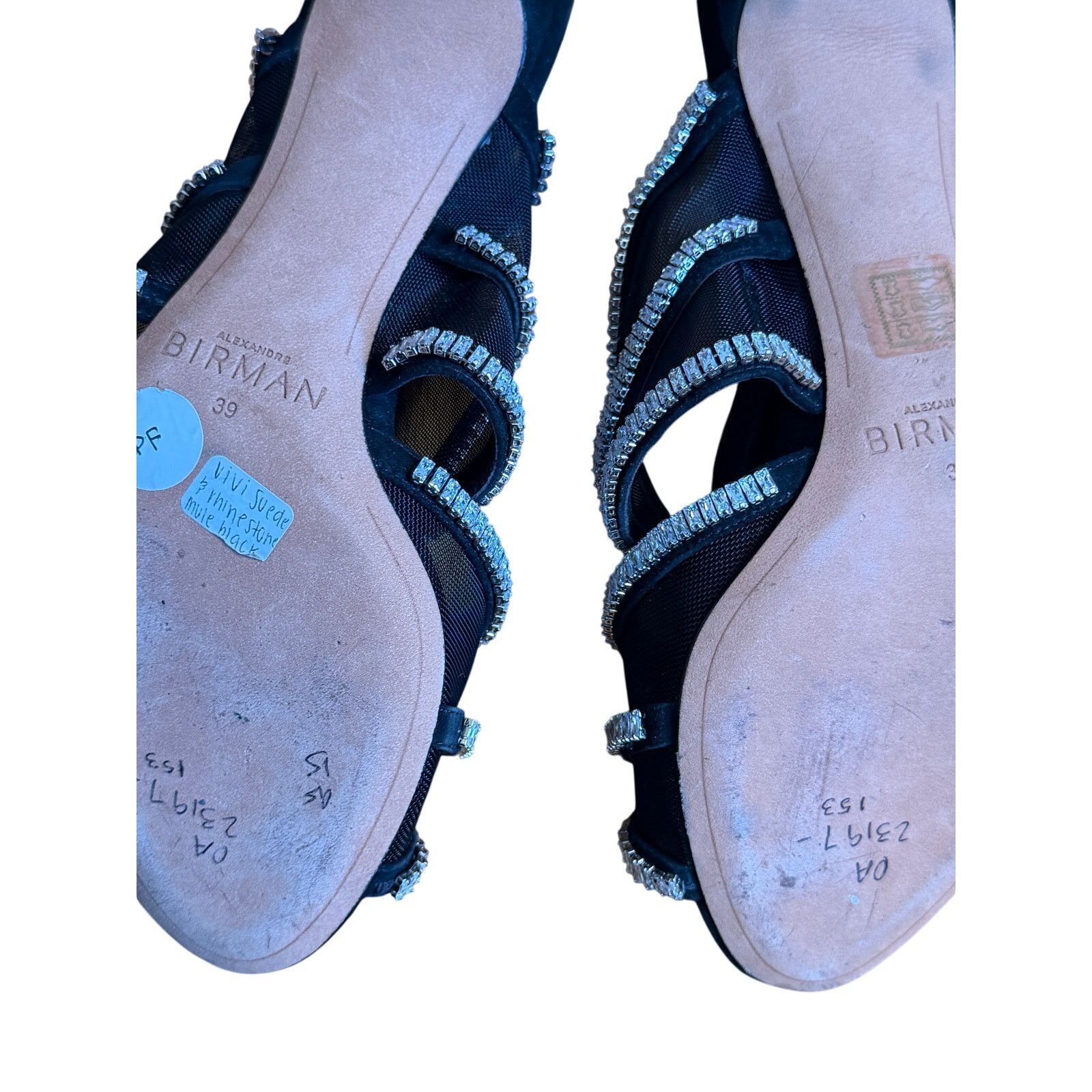 Alexandre Birman Alexandre Birman Black Vivi 75 Suede & Amp Rhinestones Mule Size US 8.5 / IT 38.5 - 4 Thumbnail