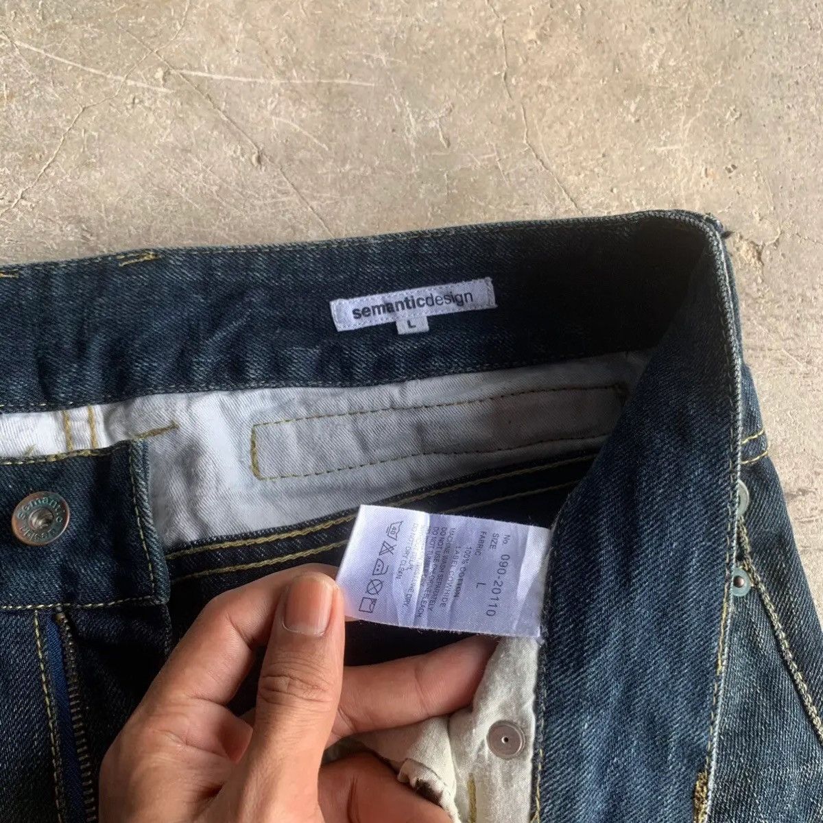 semanticdesign ‼️ SICKS ‼️ SEMATIC DESIGN W33 L32 JEANS FLARE DENIM PANTS Size US 33 - 9 Thumbnail