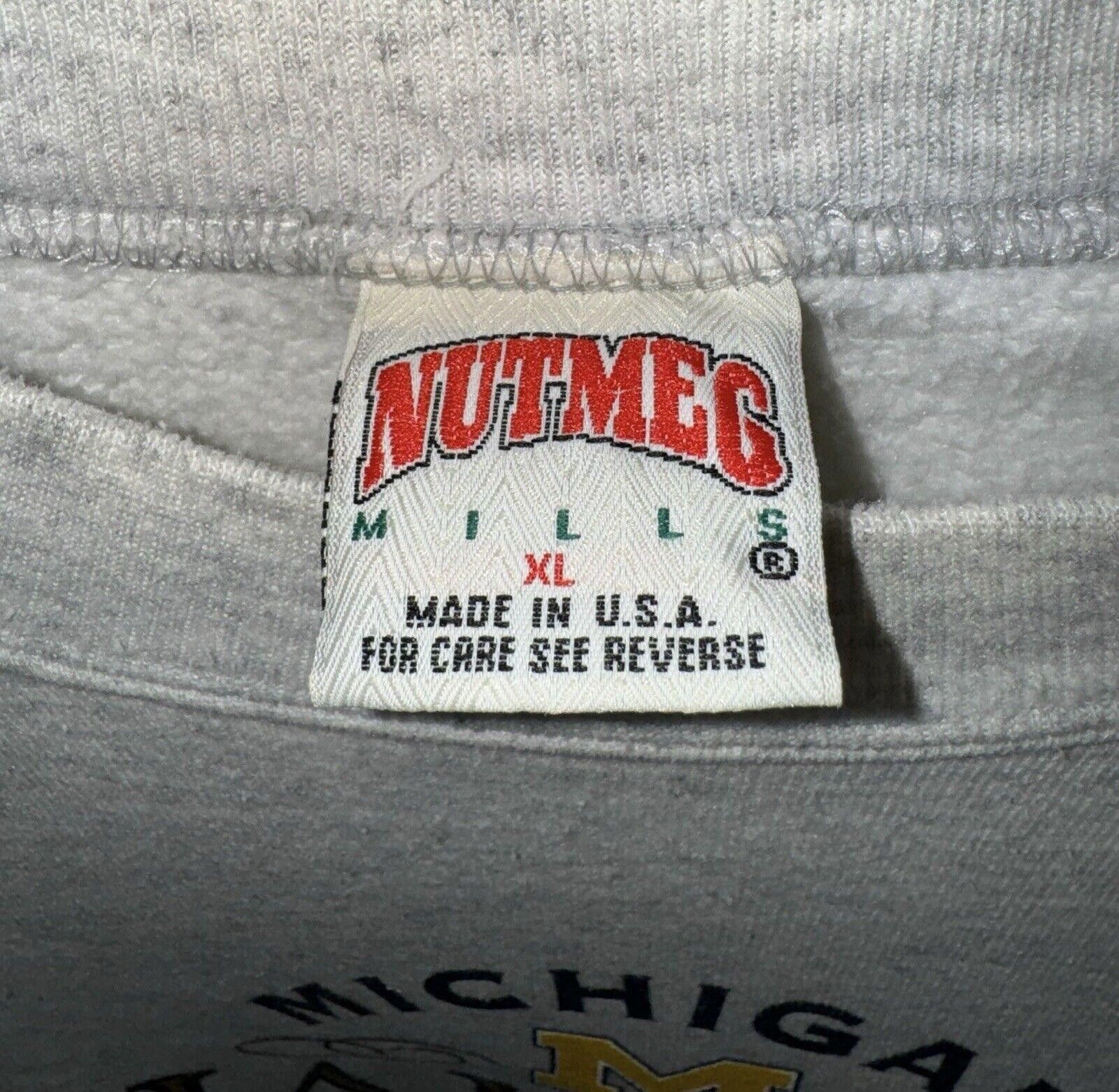 Nutmeg VTG Nutmeg Michigan Wolverines 1992 Big Ten Crewneck XL Size ONE SIZE - 6 Thumbnail