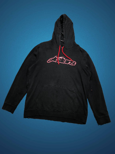 Alpinestars Vintage Alpinestars Big Y2K Logo Hoodie Size US XXL / EU 58 / 5 - 1 Thumbnail
