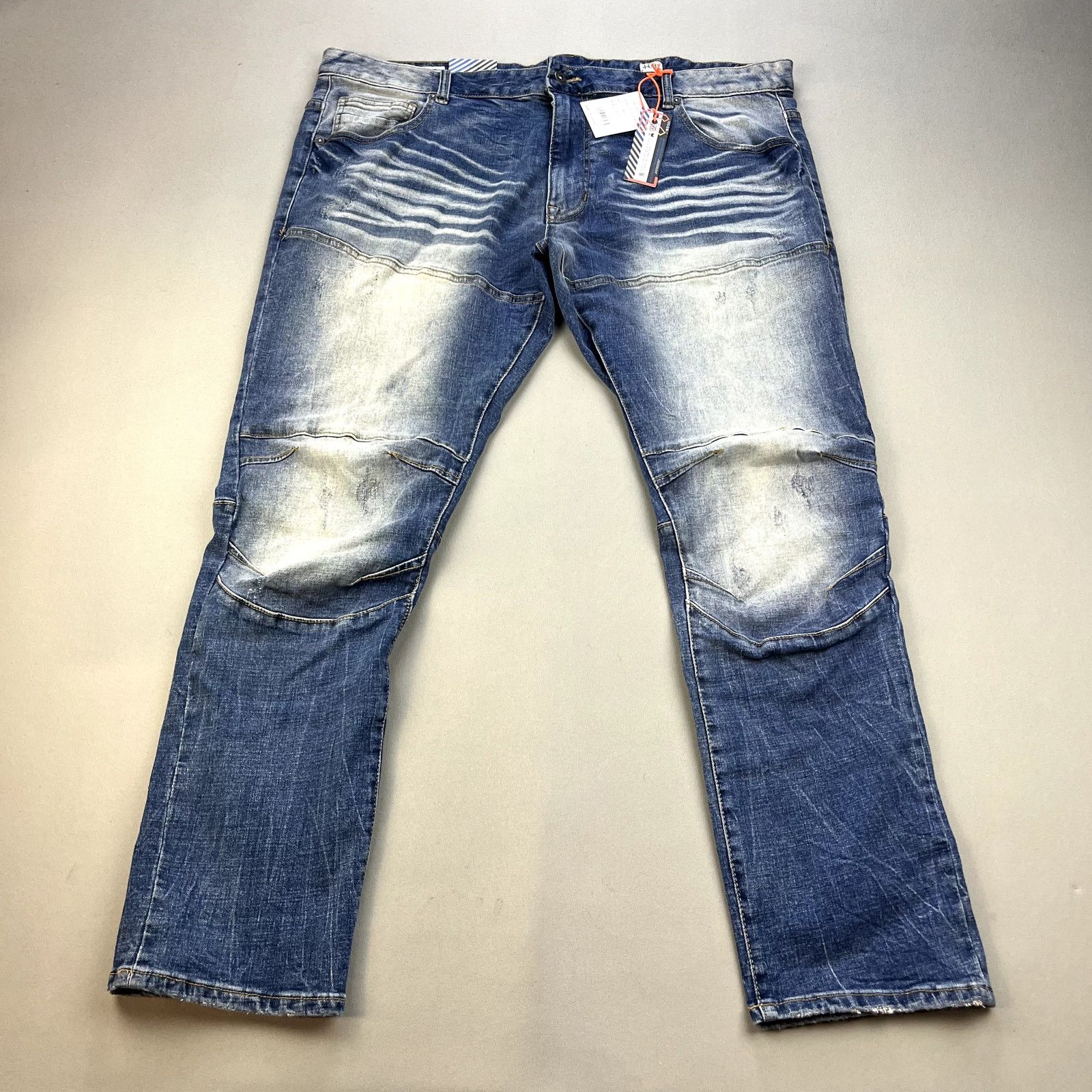 Smoke Rise Mens Light shops Blue Distressed Jeans 44x32