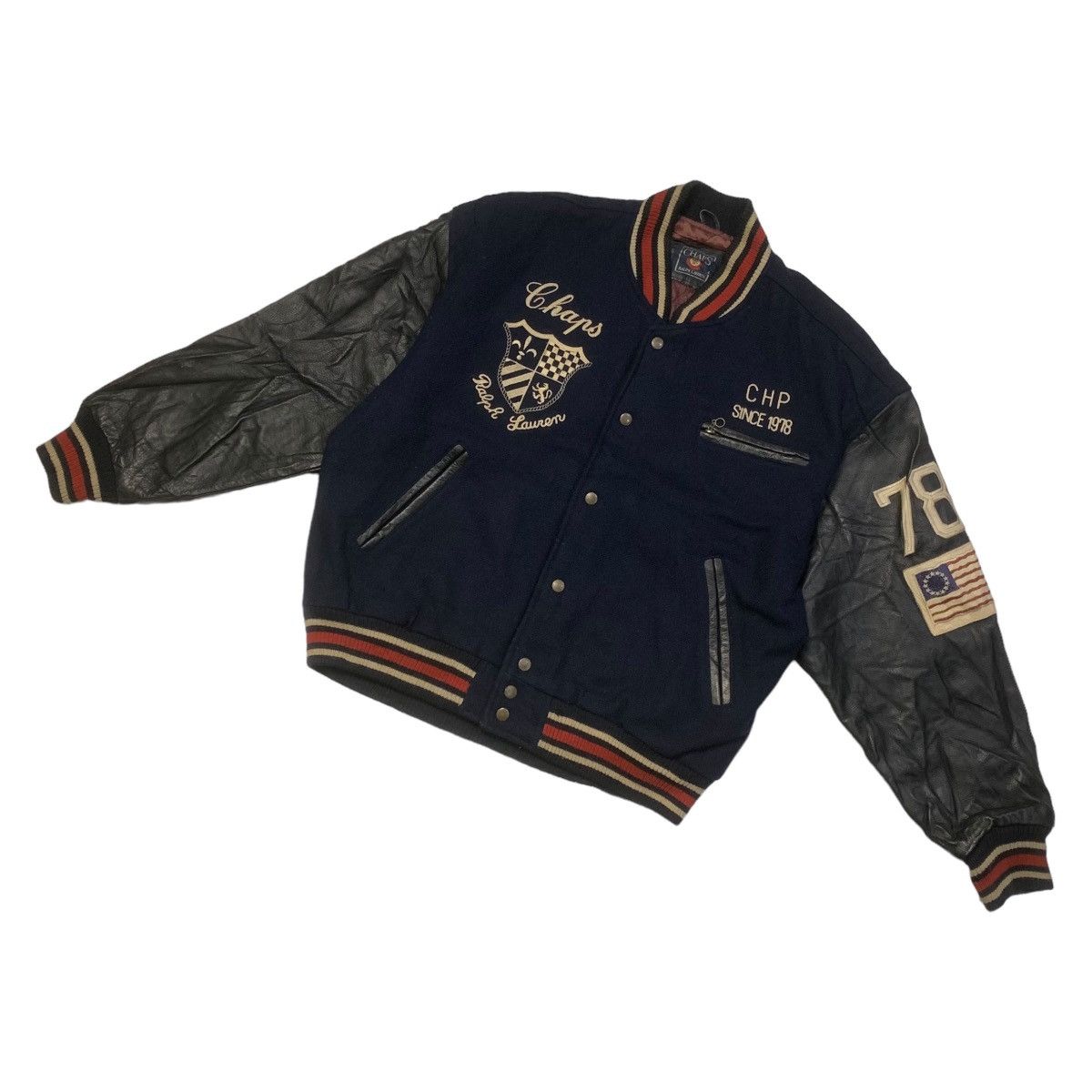 ジャケット・アウター Chaps Ralph Lauren Logo Stadium Jacket Chaps Ralph Lauren Logo Stadium Jacket