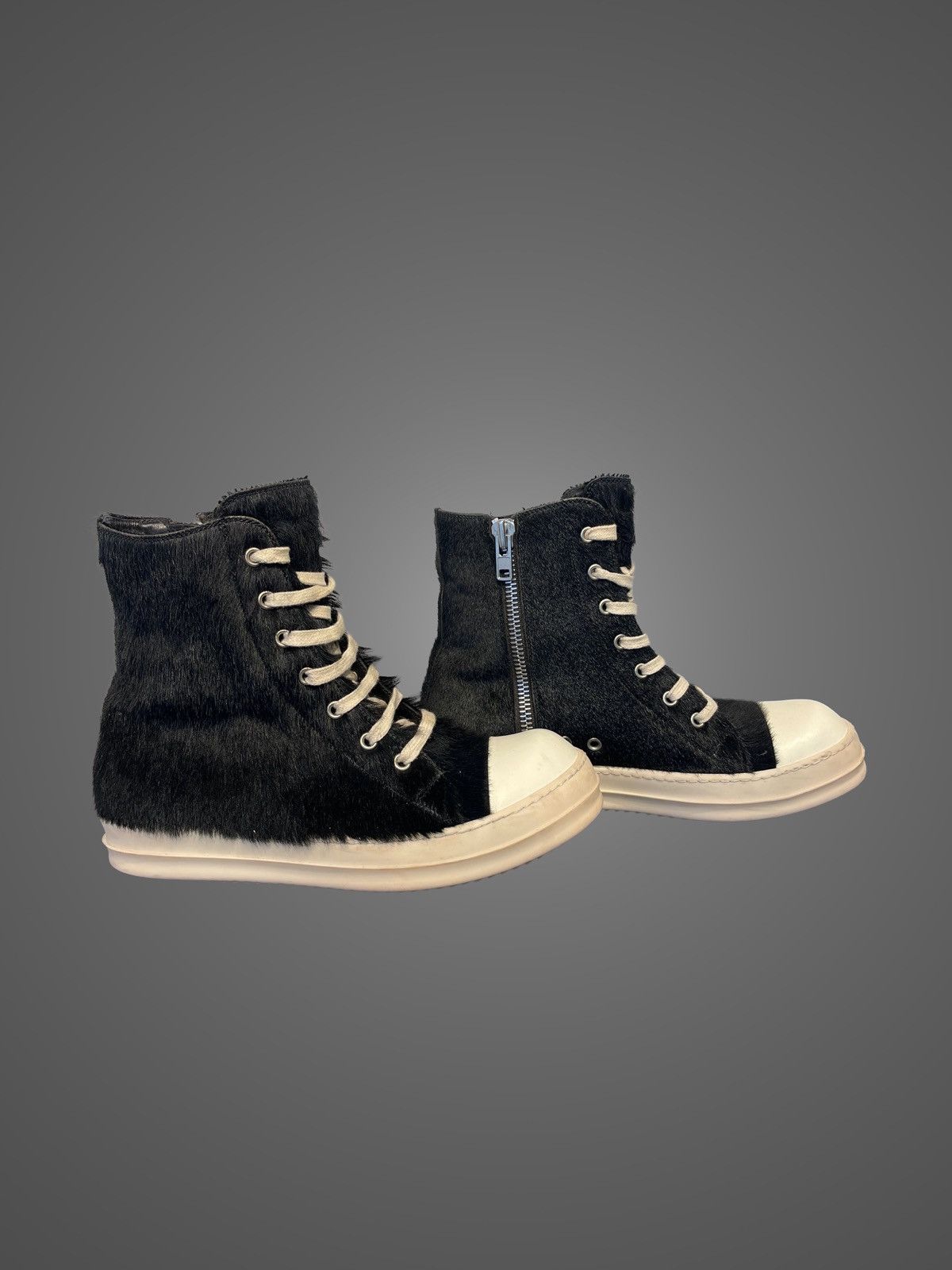 Rick Owens Rick Owens Hi-Top Ponyhair Ramones from AW2015 “Sphinx” Size US 7.5 / EU 40-41 - 2 Thumbnail