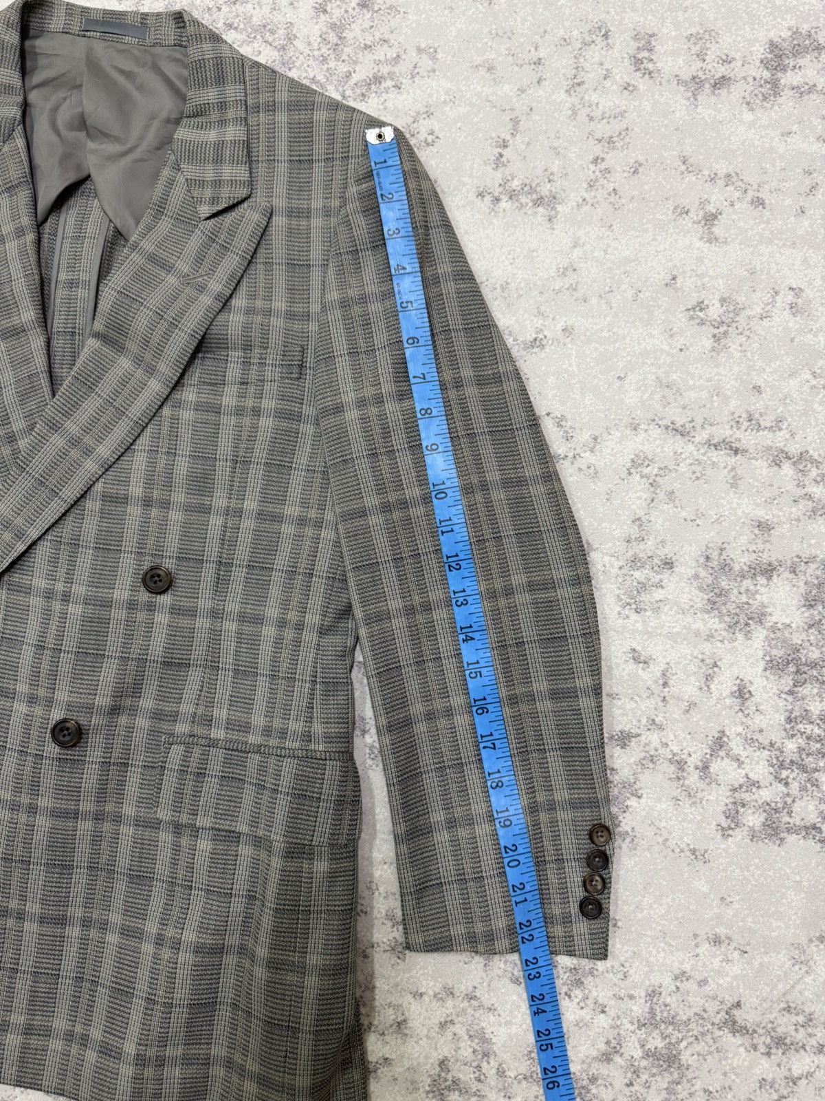 Burberry Vintage 90s Burberrys Chekered Linen Blazer Size US M / EU 48-50 / 2 - 18 Thumbnail