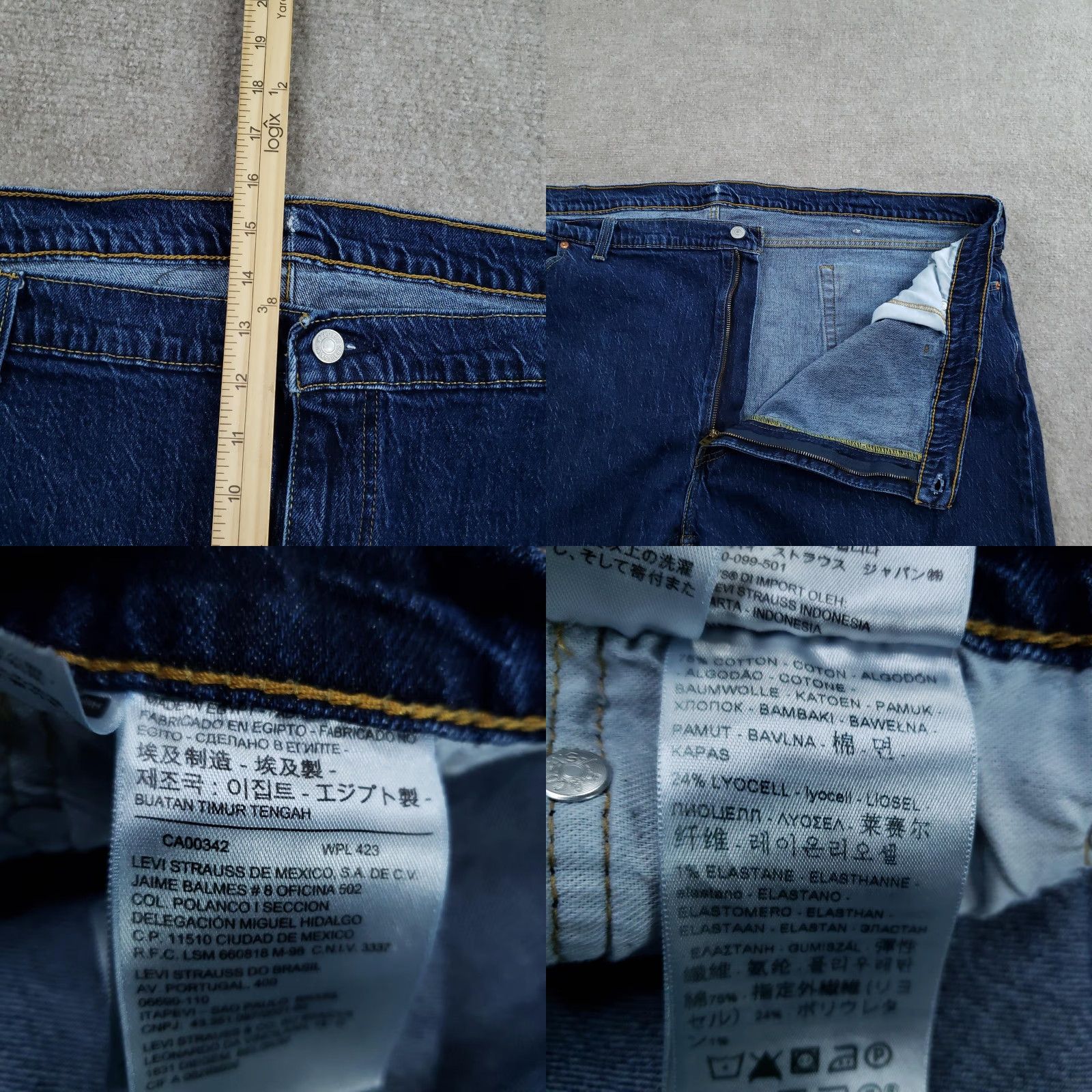 Levi's Levi's 502 Jeans Mens Tapered Fit Blue Denim Stretch Casual Size US 38 / EU 54 - 8 Thumbnail