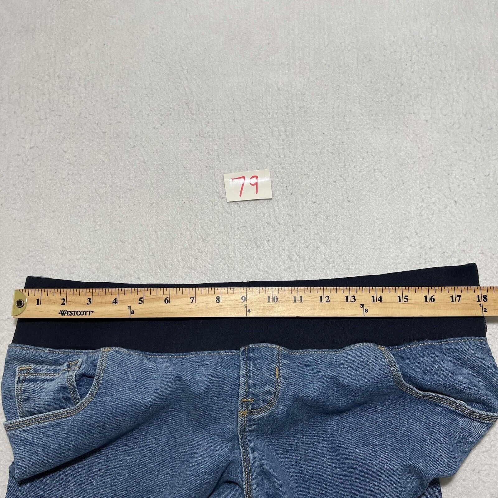 Old Navy Old Navy Rockstar Super Skinny Maternity Denim Blue Jeans Size 36" / US 14 / IT 50 - 9 Thumbnail